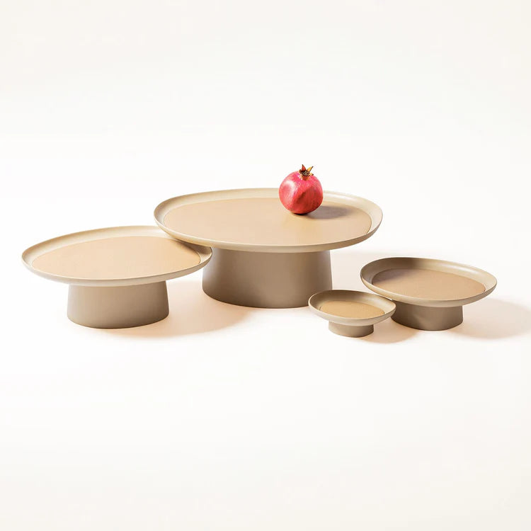 GIOBAGNARA | MARIS LARGE ROUND BEIGE RAISED TRAY BY KELLY WEARSTLER | $1,500.00 - Image 2