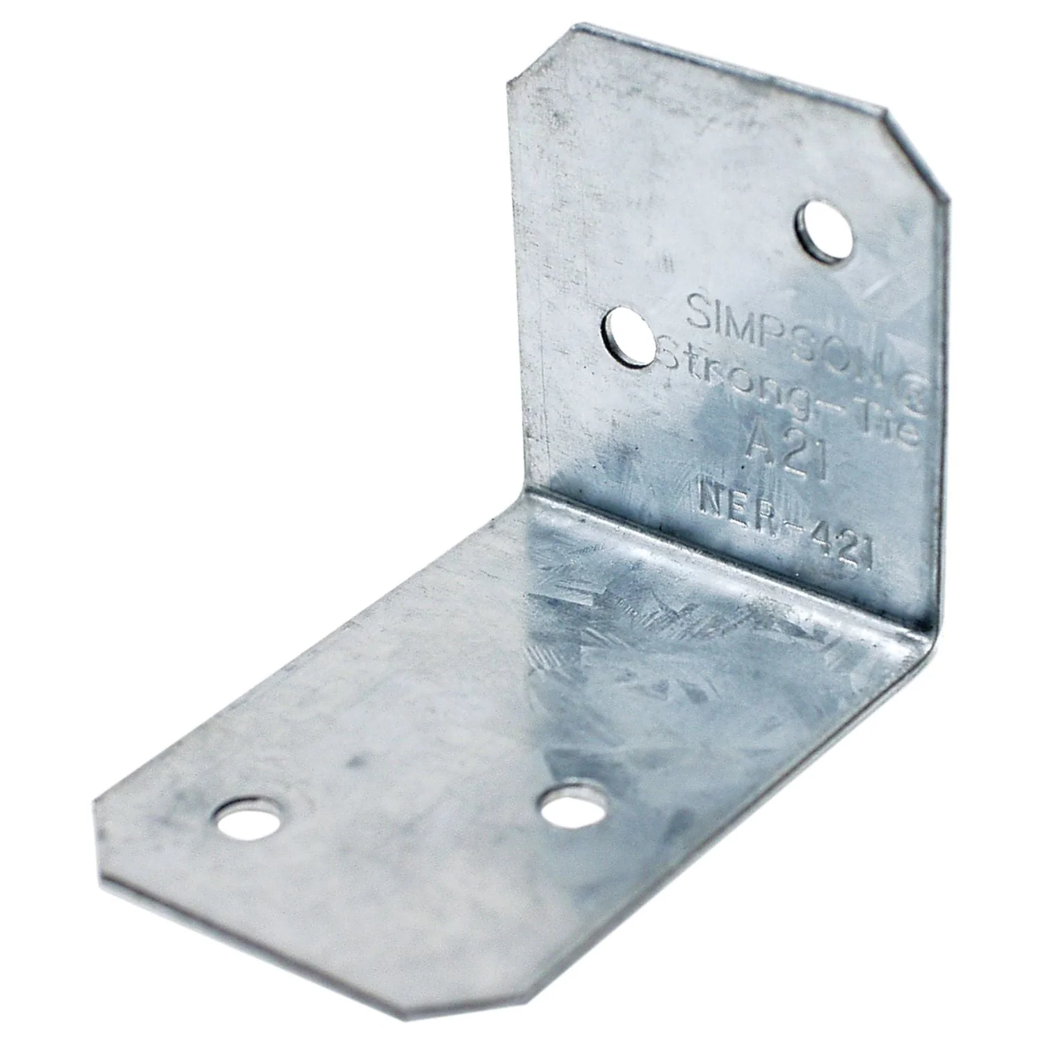 Simpson Strong-Tie 2-in. x 1-1/2-in. x 1-3/8-in. Galvanized Angle (A21) - Image 2