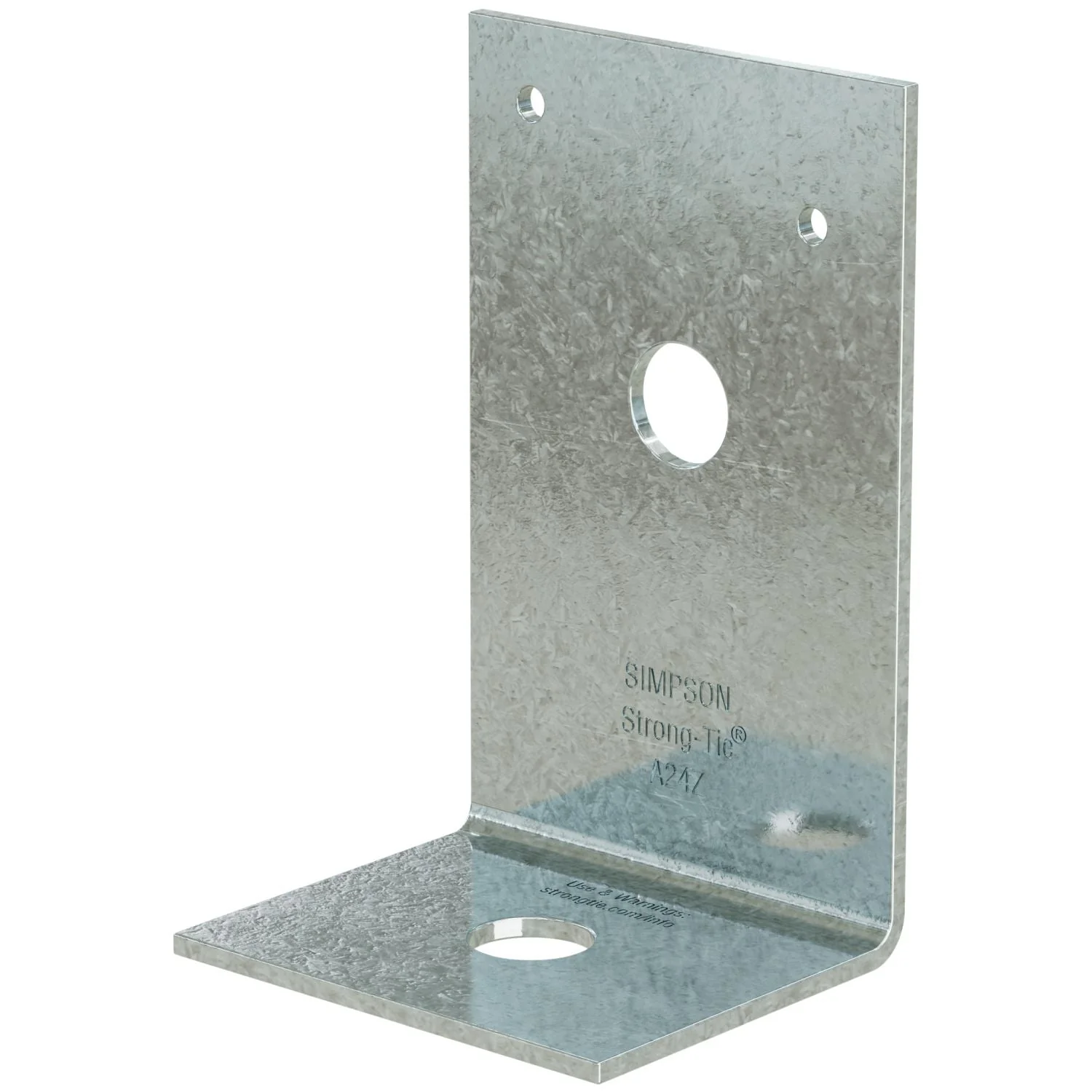 Simpson Strong-Tie 2-in. x 3-7/8-in. x 2-1/2-in. ZMAX Galvanized Angle (A24Z) - Image 2