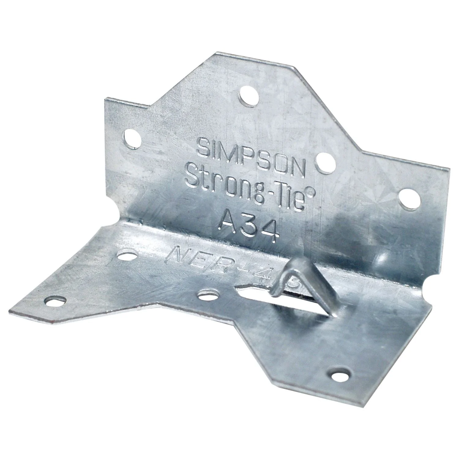 Simpson Strong-Tie A34 1-7/16-in. x 2-1/2in. Galvanized Framing Angle - Image 2