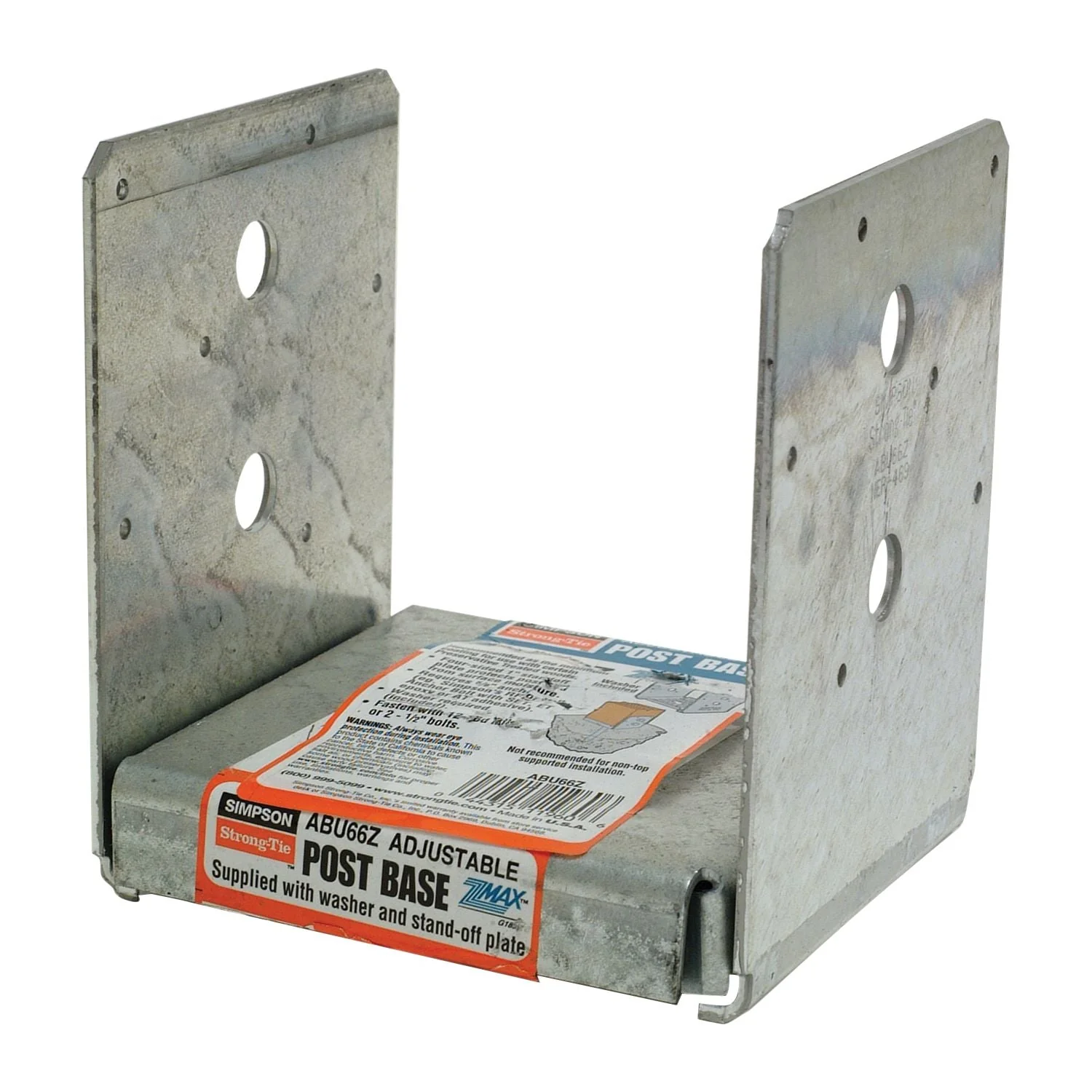 Simpson Strong-Tie ZMAX Galvanized Adjustable Standoff Post Base for 6×6 (ABU66Z)