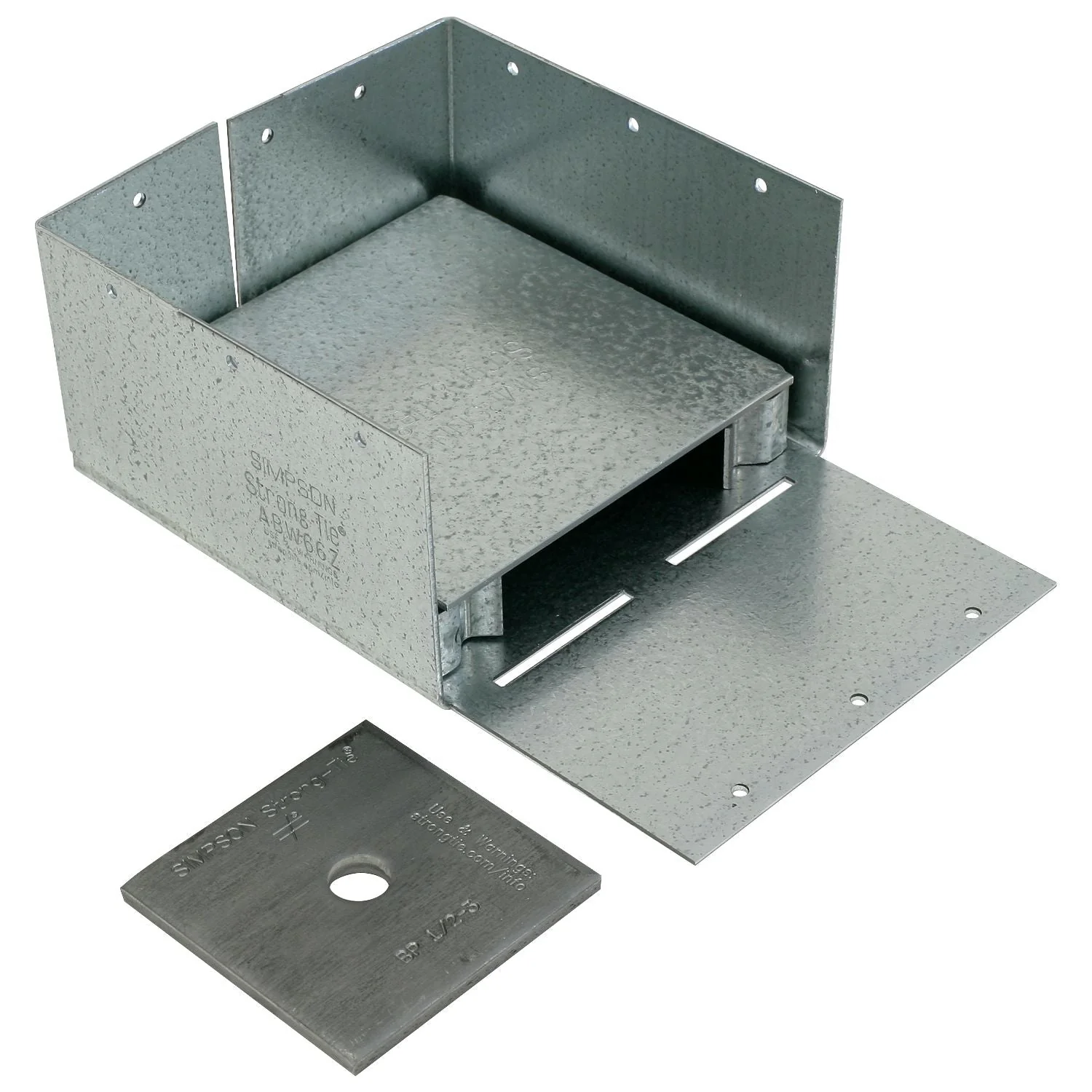 Simpson Strong-Tie ABW66Z ABW ZMAX Galvanized Adjustable Standoff Post Base for 6x6 - Image 3
