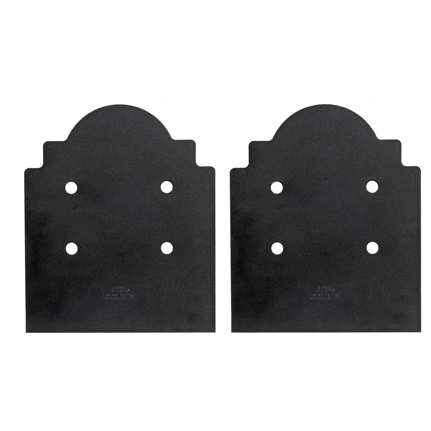 Simpson Strong-Tie APB1010DSP Outdoor Accents Mission Collection ZMAX, Black Post Base Side Plate for 10x, 2-Pack - Image 3