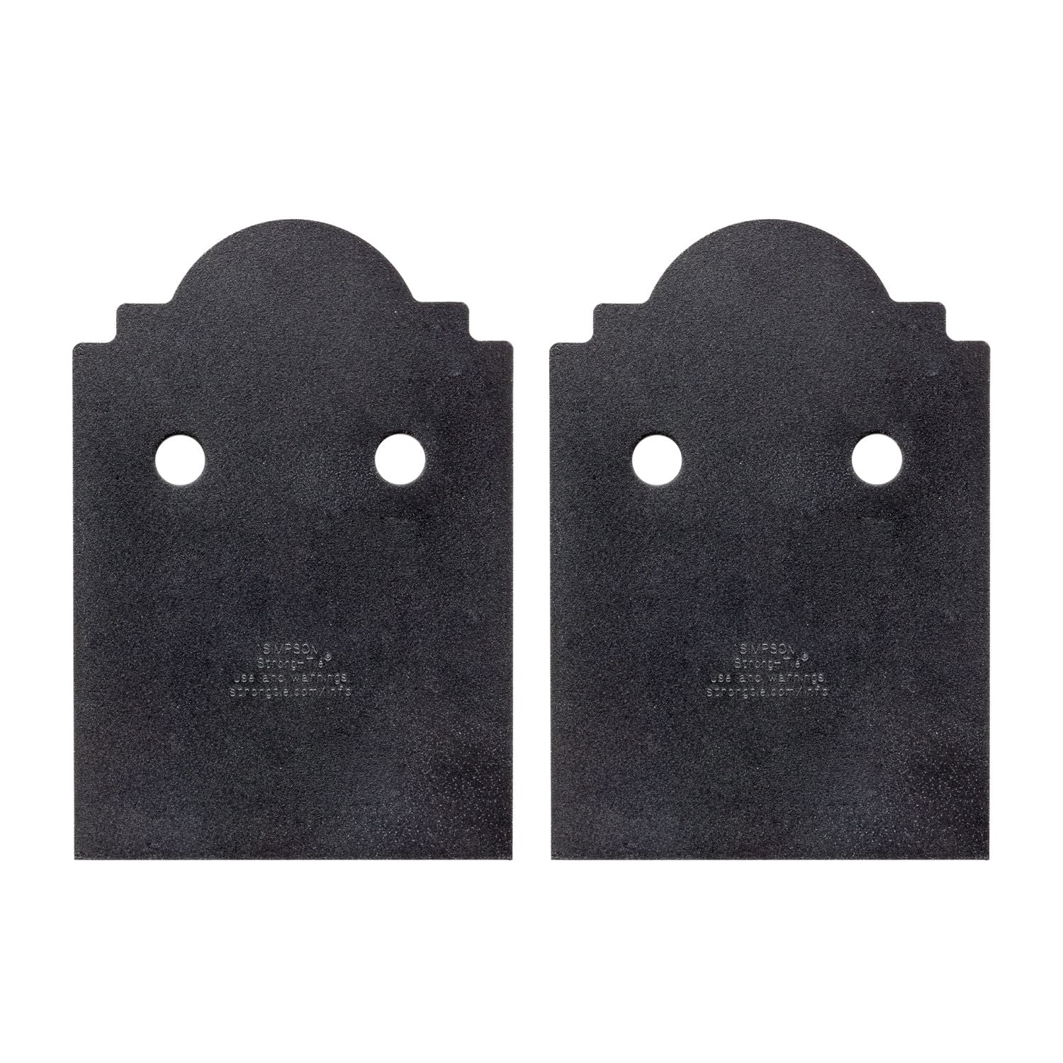 Simpson Strong-Tie APB66DSP Outdoor Accents Mission Collection ZMAX, Black Post Base Side Plate for 6x, 2-Pack - Image 3