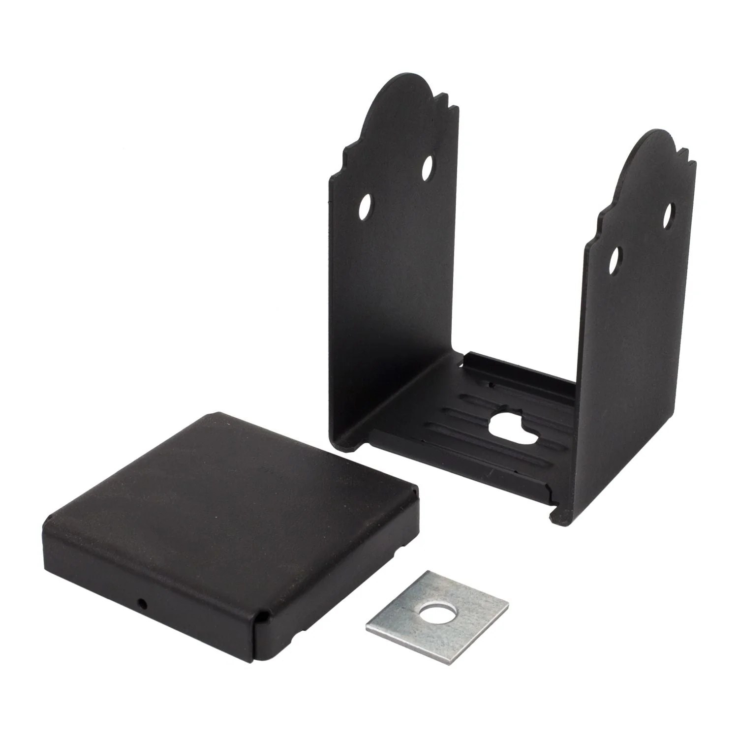 Simpson Strong-Tie Outdoor Accents Mission Collection ZMAX, Black Powder-Coated Post Base for 6x6 (APB66) - Image 1