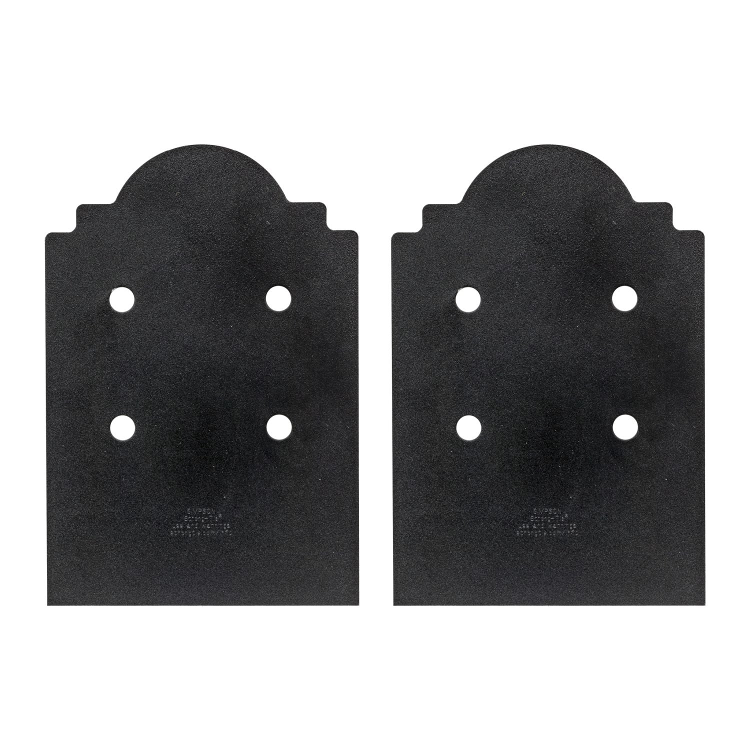 Simpson Strong-Tie APB88DSP Outdoor Accents Mission Collection ZMAX, Black Post Base Side Plate for 8x, 2-Pack - Image 3