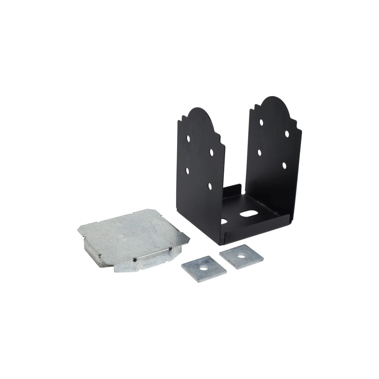 Simpson Strong-Tie APB88 Outdoor Accents Mission Collection ZMAX, Black Powder-Coated Post Base for 8x8 - Image 3