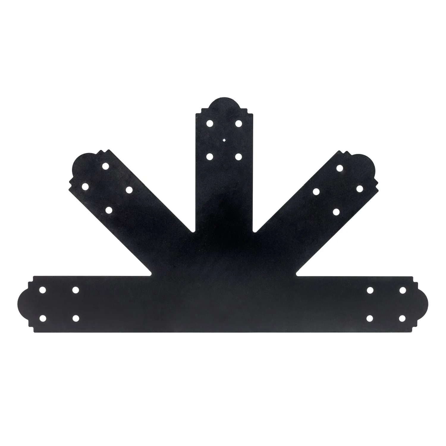 Simpson Strong-Tie Outdoor Accents Mission Collection 12:12 Pitch ZMAX, Black Powder-Coated Gable Plate (APGP1212) - Image 1