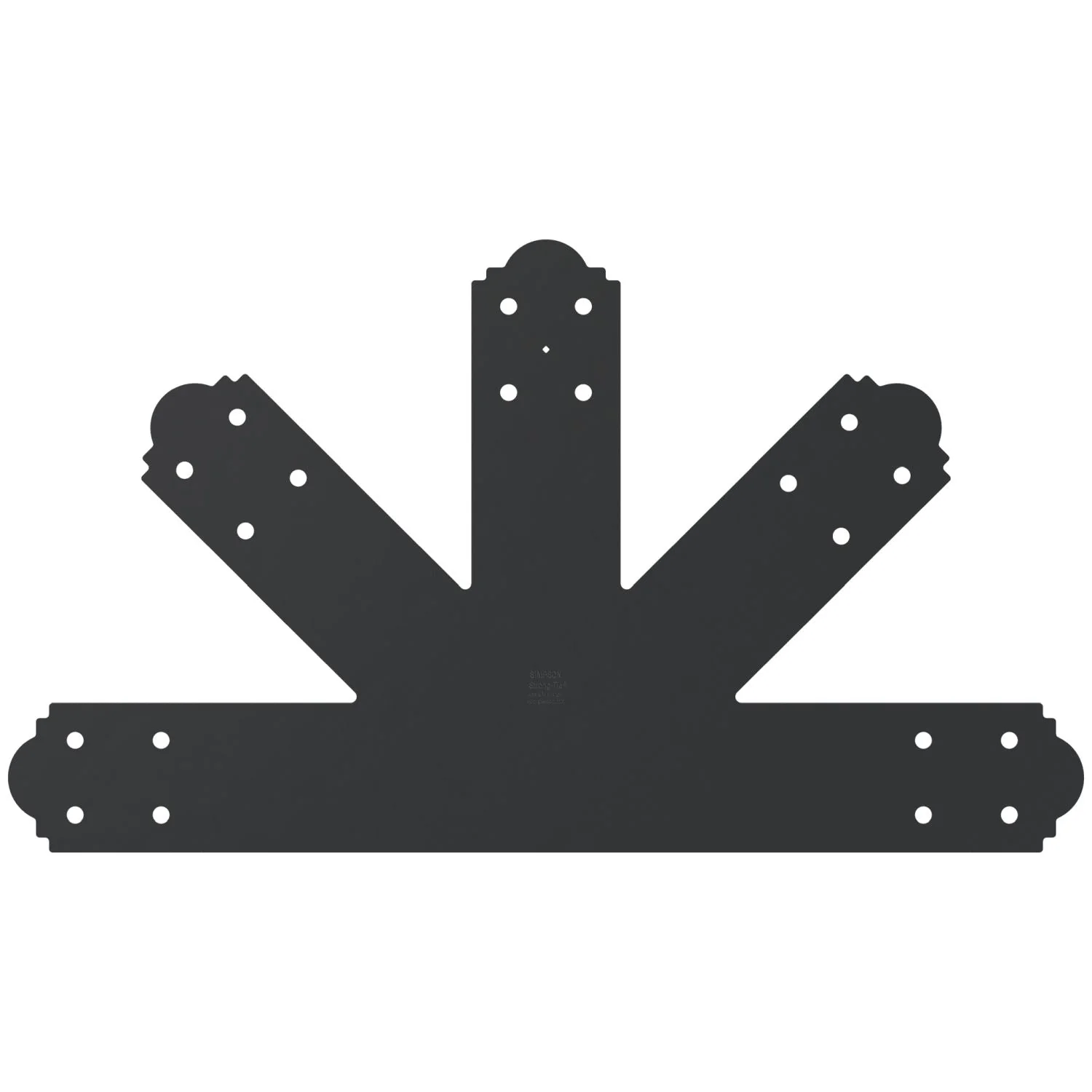 Simpson Strong-Tie Outdoor Accents Mission Collection 12:12 Pitch ZMAX, Black Powder-Coated Gable Plate (APGP1212) - Image 2