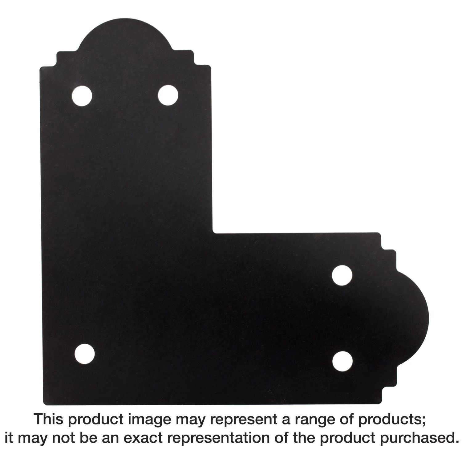 Simpson Strong-Tie APL6 Outdoor Accents Mission Collection ZMAX, Black Powder-Coated L Strap for 6x6 - Image 3