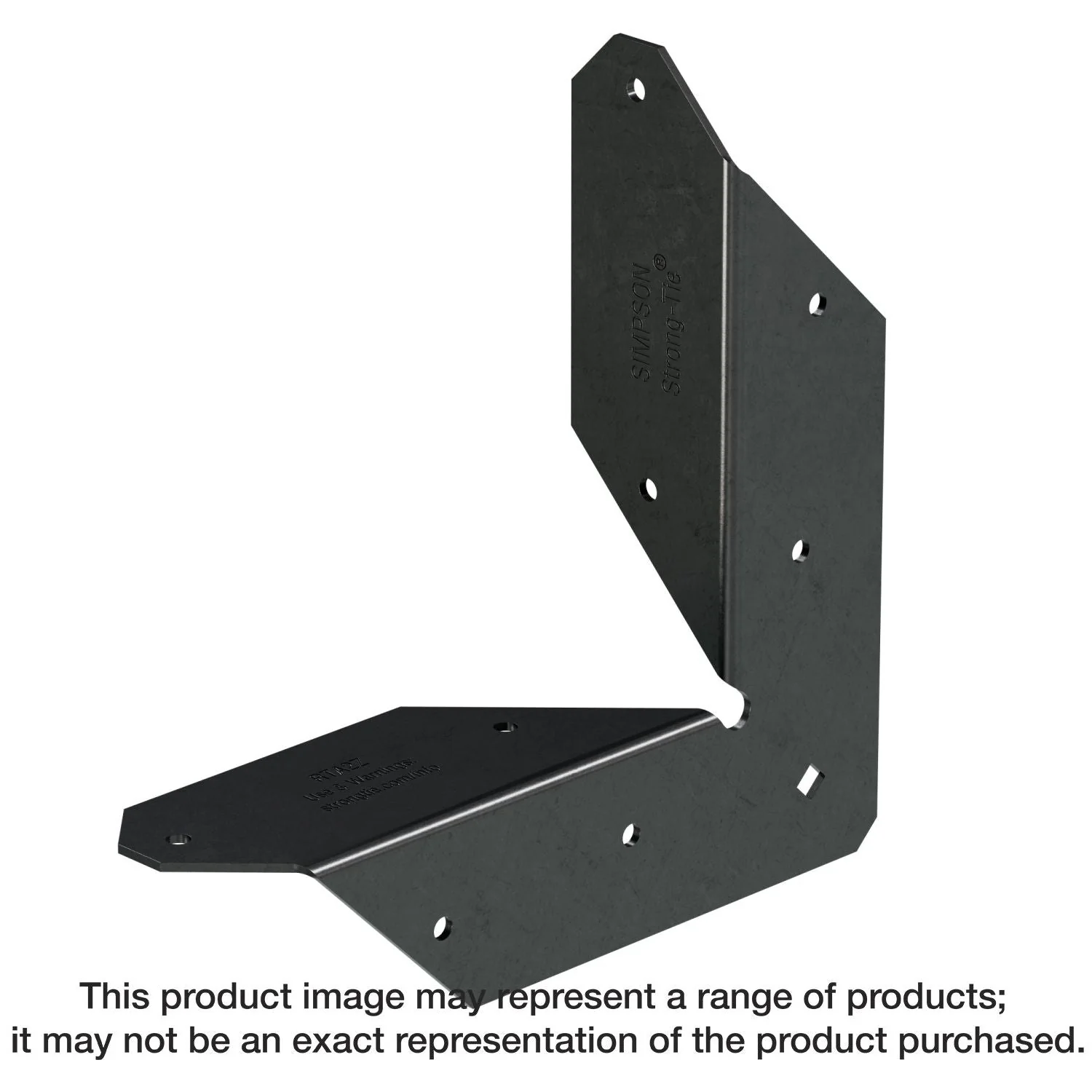 Simpson Strong-Tie APRTA2 Outdoor Accents ZMAX, Black Powder-Coated Rigid Tie Angle for 2x2 Joist/Post - Image 1