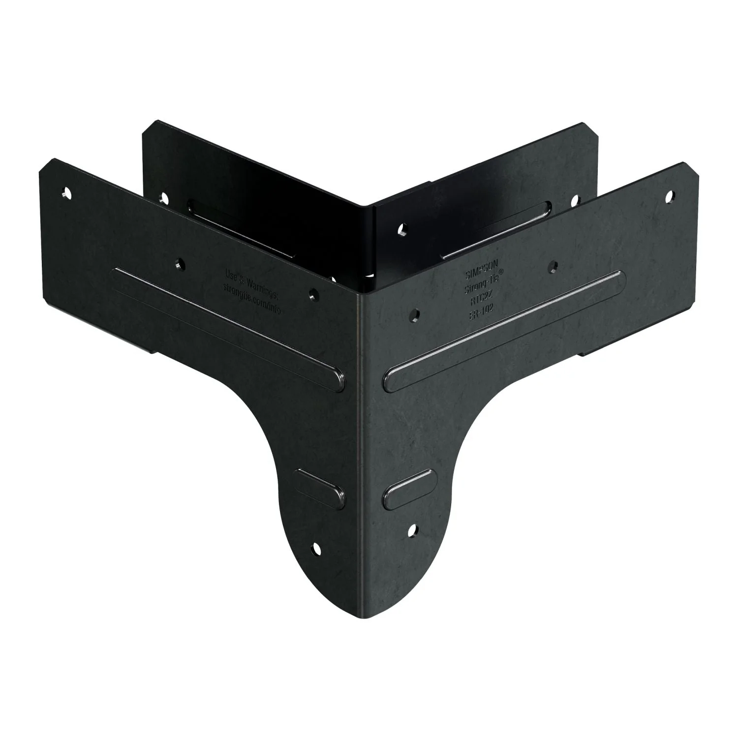 Simpson Strong-Tie APRTC2 Outdoor Accents ZMAX, Black Rigid Tie Corner Connector for 2x Joist, 2x4 Post - Image 3
