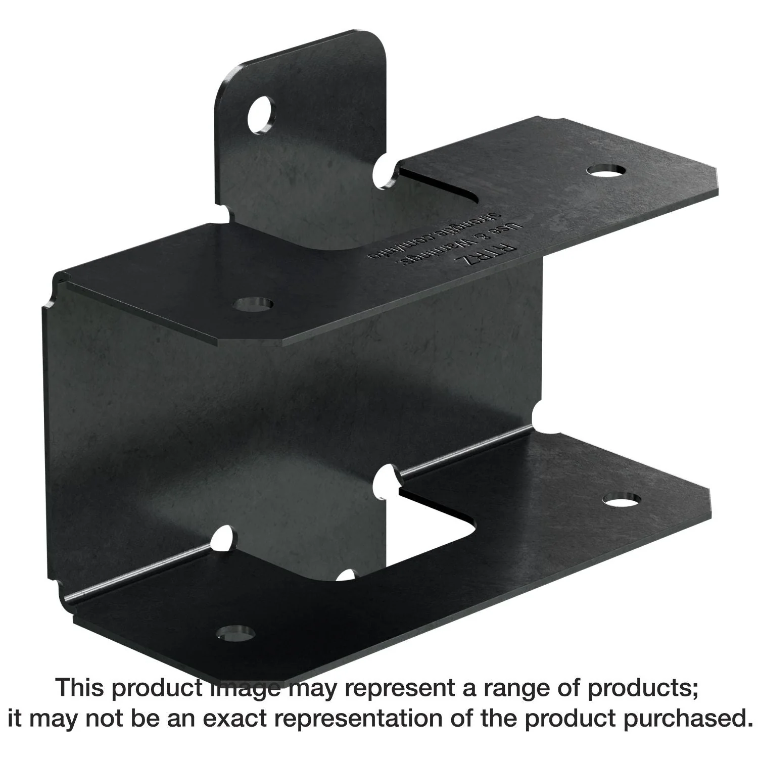 Simpson Strong-Tie APRTR Outdoor Accents ZMAX, Black Powder-Coated Rigid Tie Rail Connector for 2x Joist/Post - Image 1