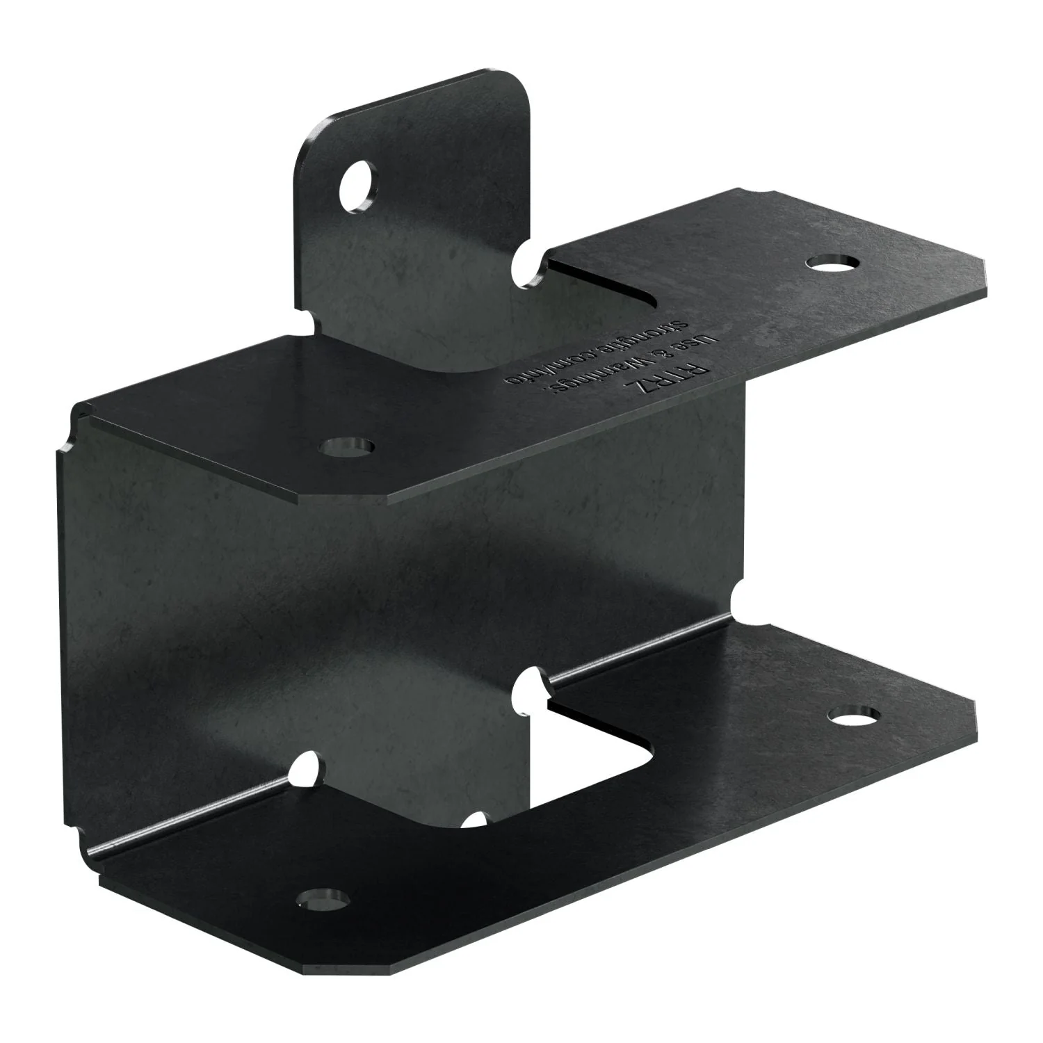 Simpson Strong-Tie APRTR Outdoor Accents ZMAX, Black Powder-Coated Rigid Tie Rail Connector for 2x Joist/Post - Image 2