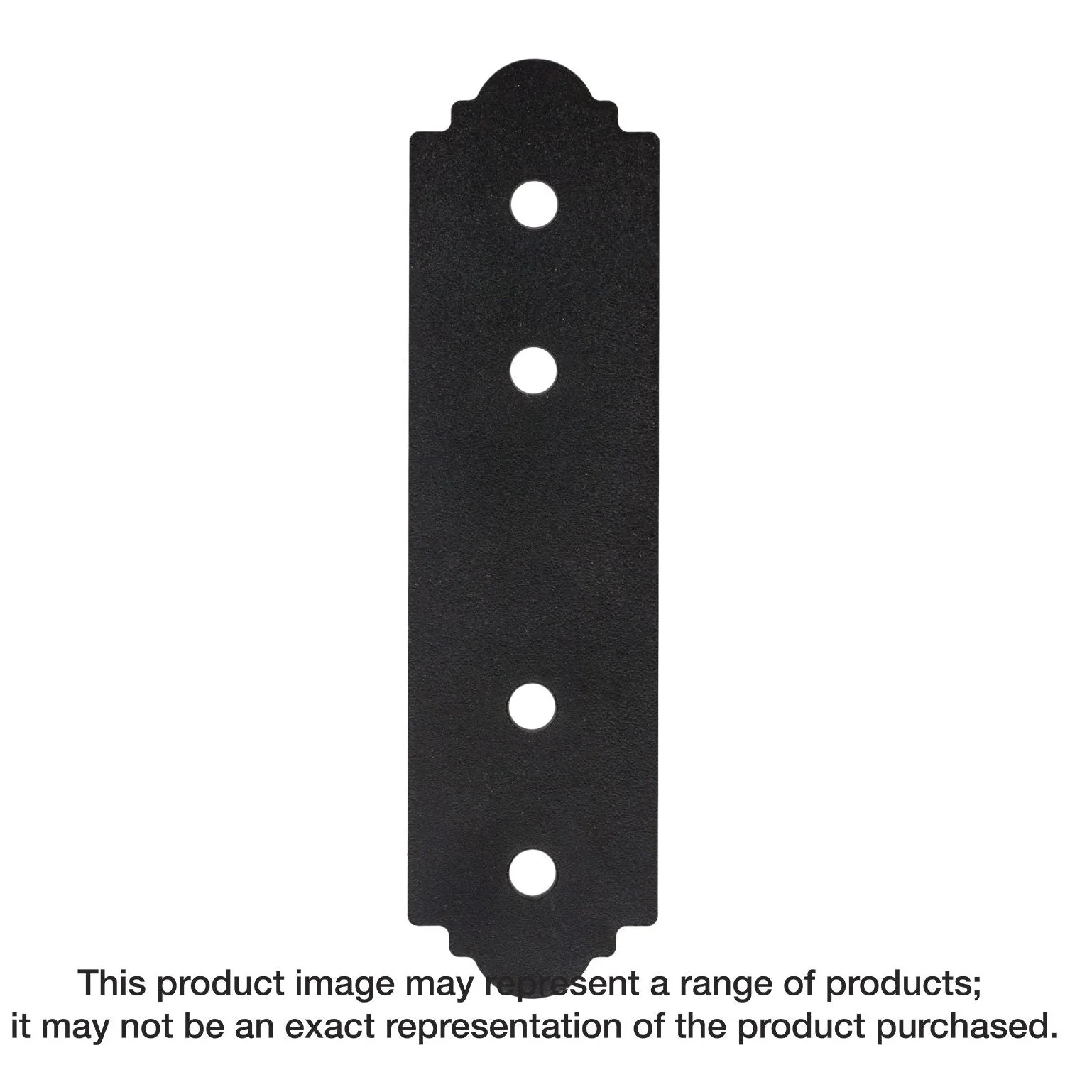 Simpson Strong-Tie APST412 Outdoor Accents Mission Collection ZMAX, Black Powder-Coated Strap for 4x - Image 1