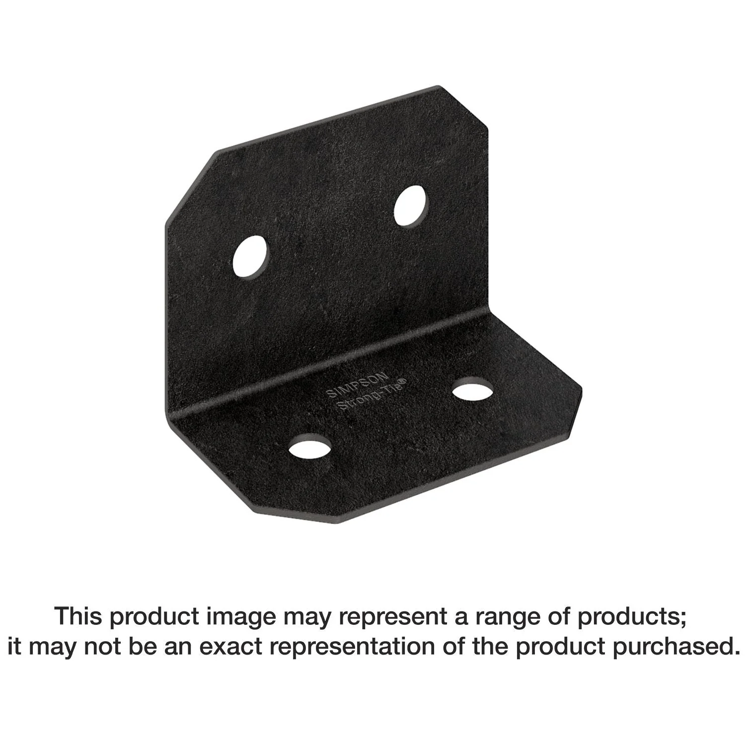 Simpson Strong-Tie APVA6 Outdoor Accents Avant Collection ZMAX, Black Powder-Coated 90° Angle for 6x - Image 1