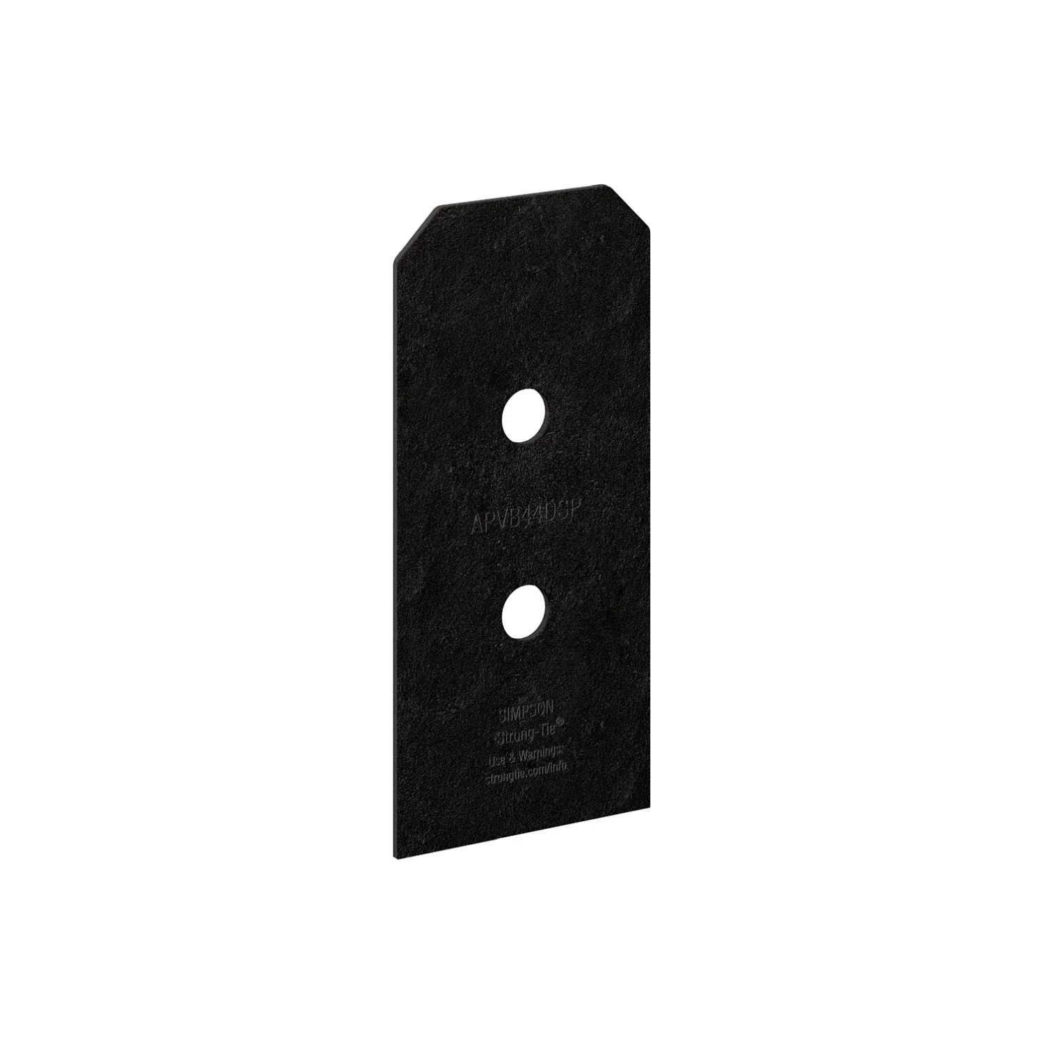 Simpson Strong-Tie APVB44DSP Outdoor Accents Avant Collection ZMAX, Black Post Base Side Plate for 4x, 2-Pack - Image 3