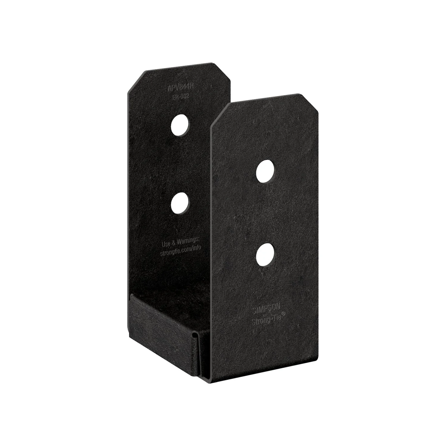 Simpson Strong-Tie APVB44R Outdoor Accents Avant Collection ZMAX, Black Powder-Coated Post Base for 4x4 Rough - Image 3