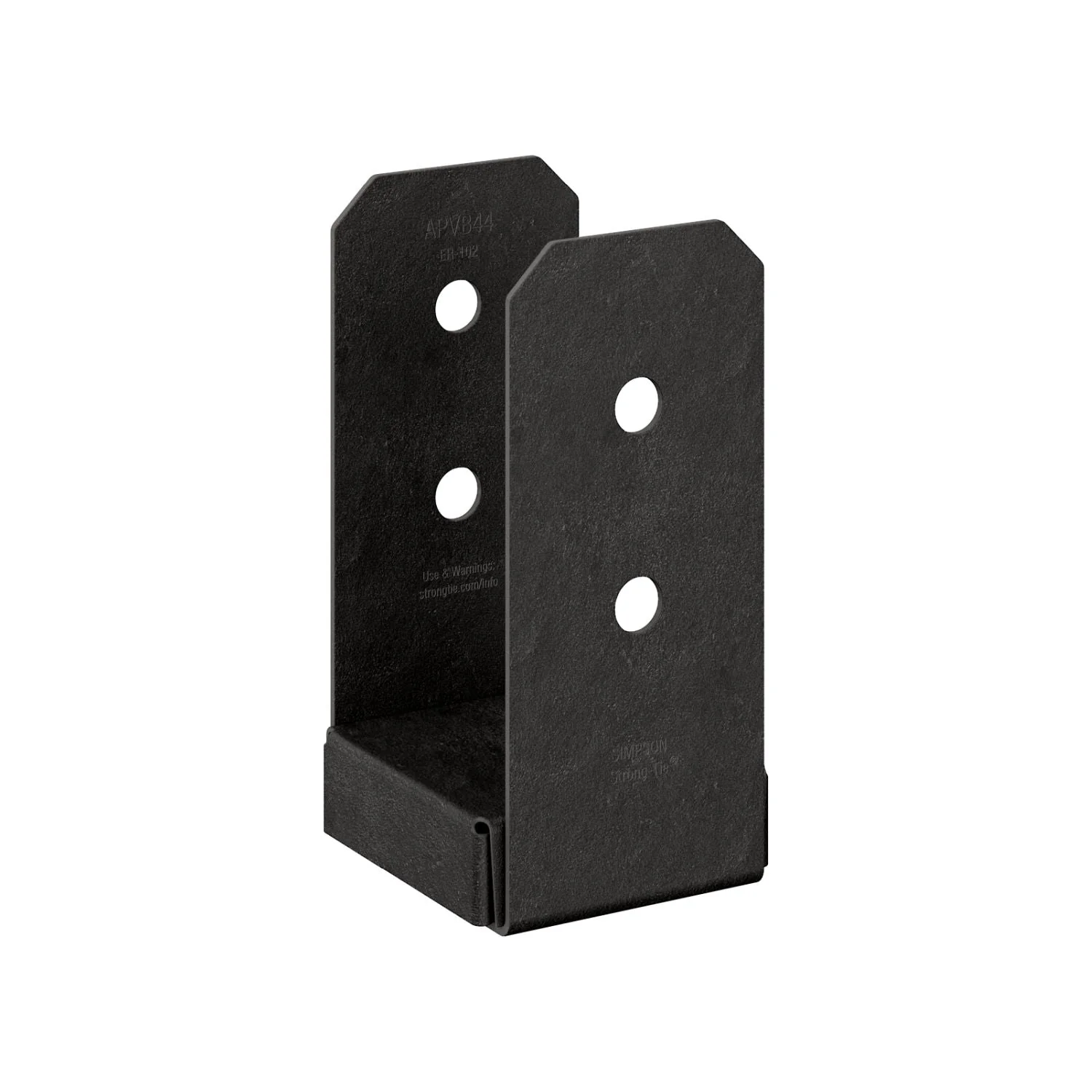 Simpson Strong-Tie APVB44 Outdoor Accents Avant Collection ZMAX, Black Powder-Coated Post Base for 4x4 - Image 3