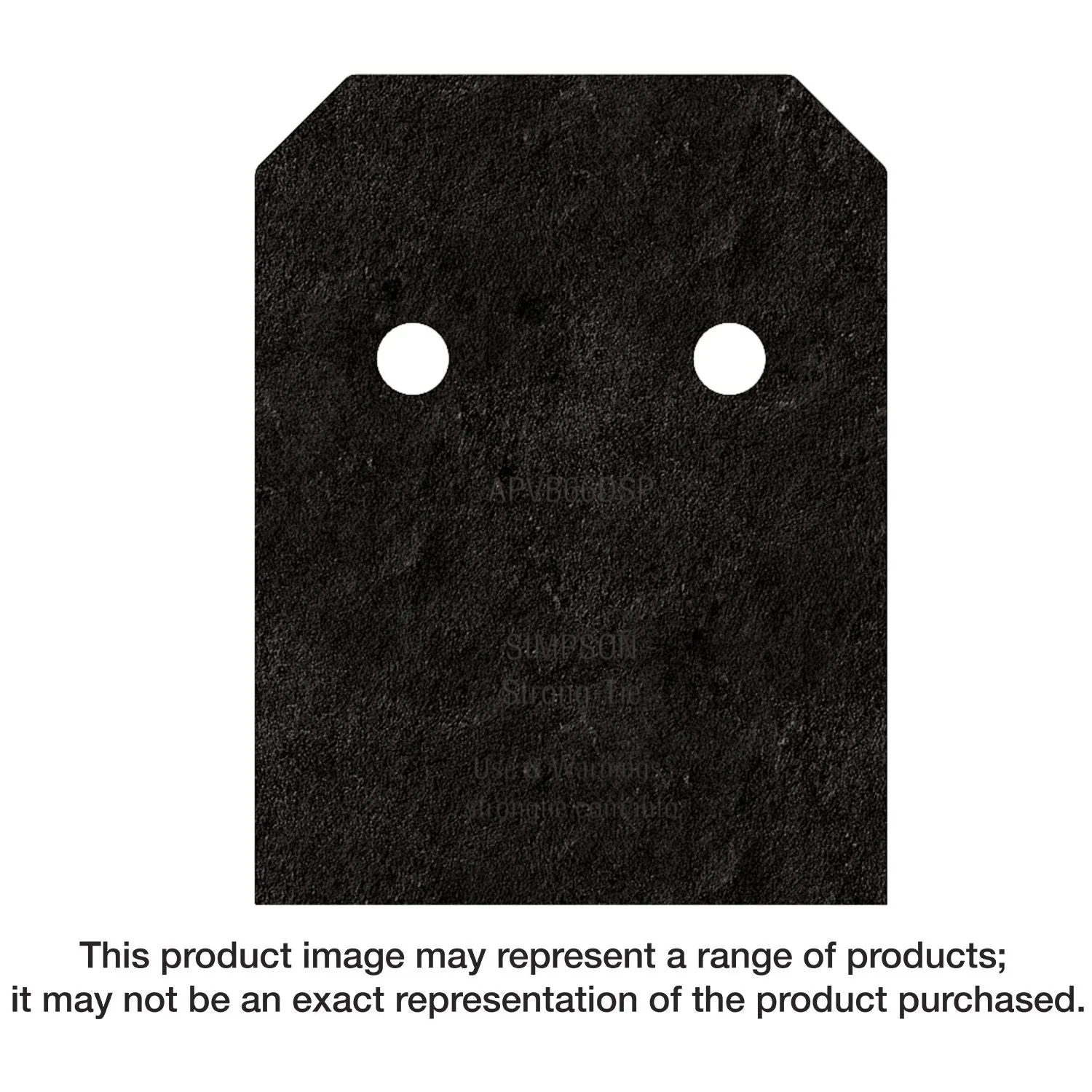 Simpson Strong-Tie APVB66DSP Outdoor Accents Avant Collection ZMAX, Black Post Base Side Plate for 6x, 2-Pack - Image 1