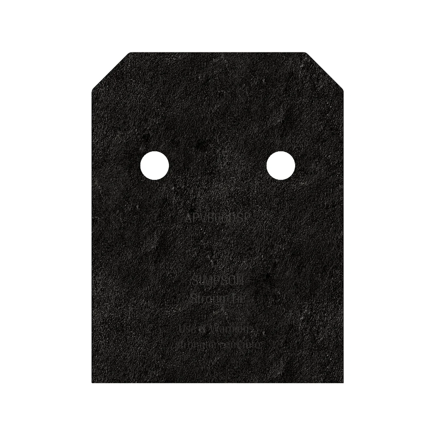 Simpson Strong-Tie APVB66DSP Outdoor Accents Avant Collection ZMAX, Black Post Base Side Plate for 6x, 2-Pack - Image 3