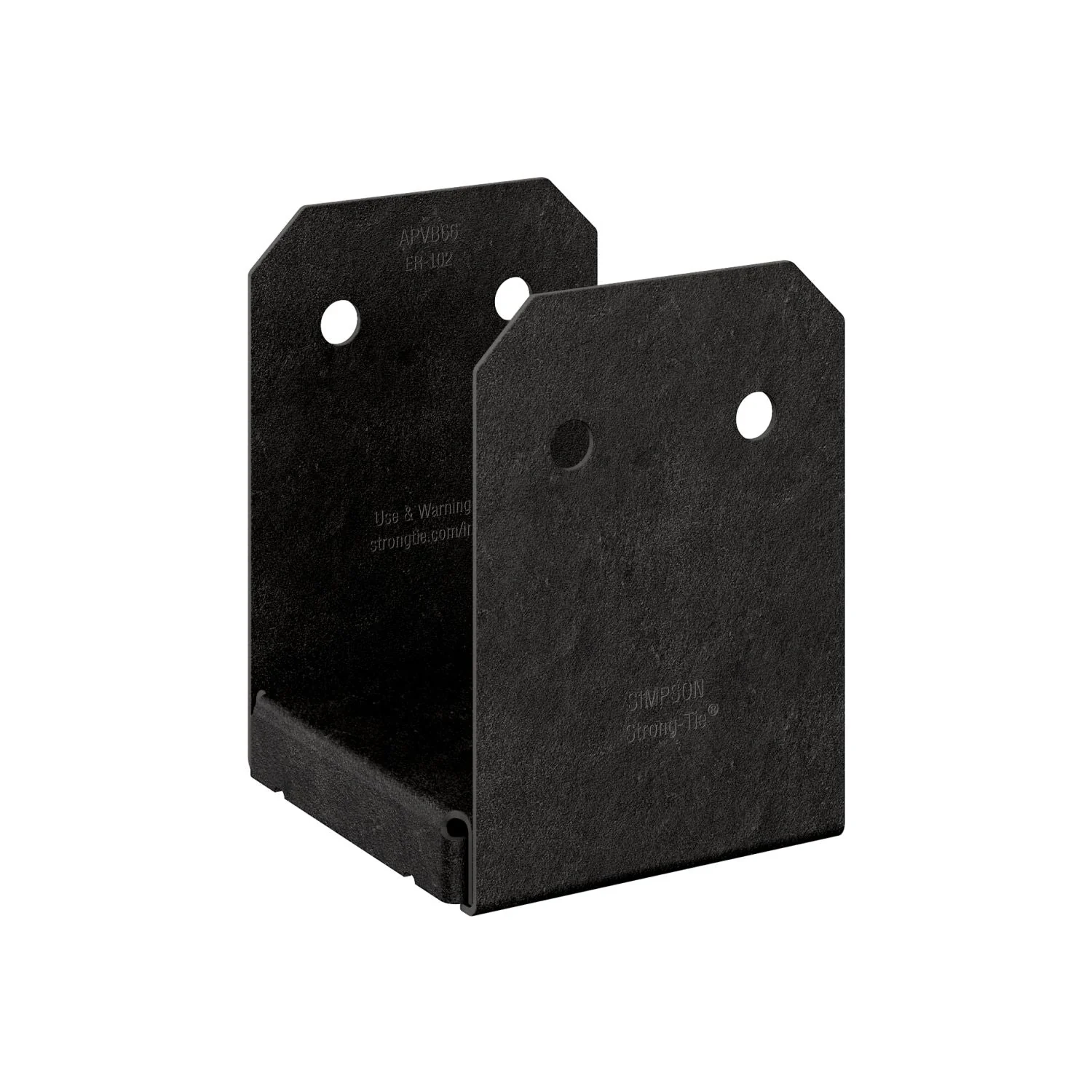 Simpson Strong-Tie Outdoor Accents Avant Collection ZMAX, Black Powder-Coated Post Base for 6x6 (APVB66) - Image 3