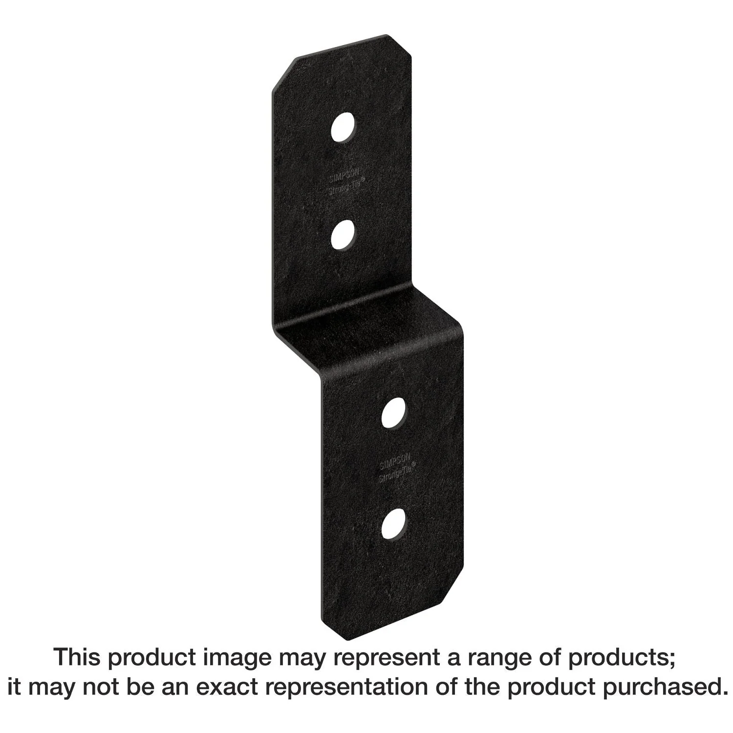 Simpson Strong-Tie APVDJT1.75-4 Outdoor Accents Avant Collection 3-in. ZMAX, Black Powder-Coated Deck Joist Tie for 1-3/4-in. Wood - Image 1