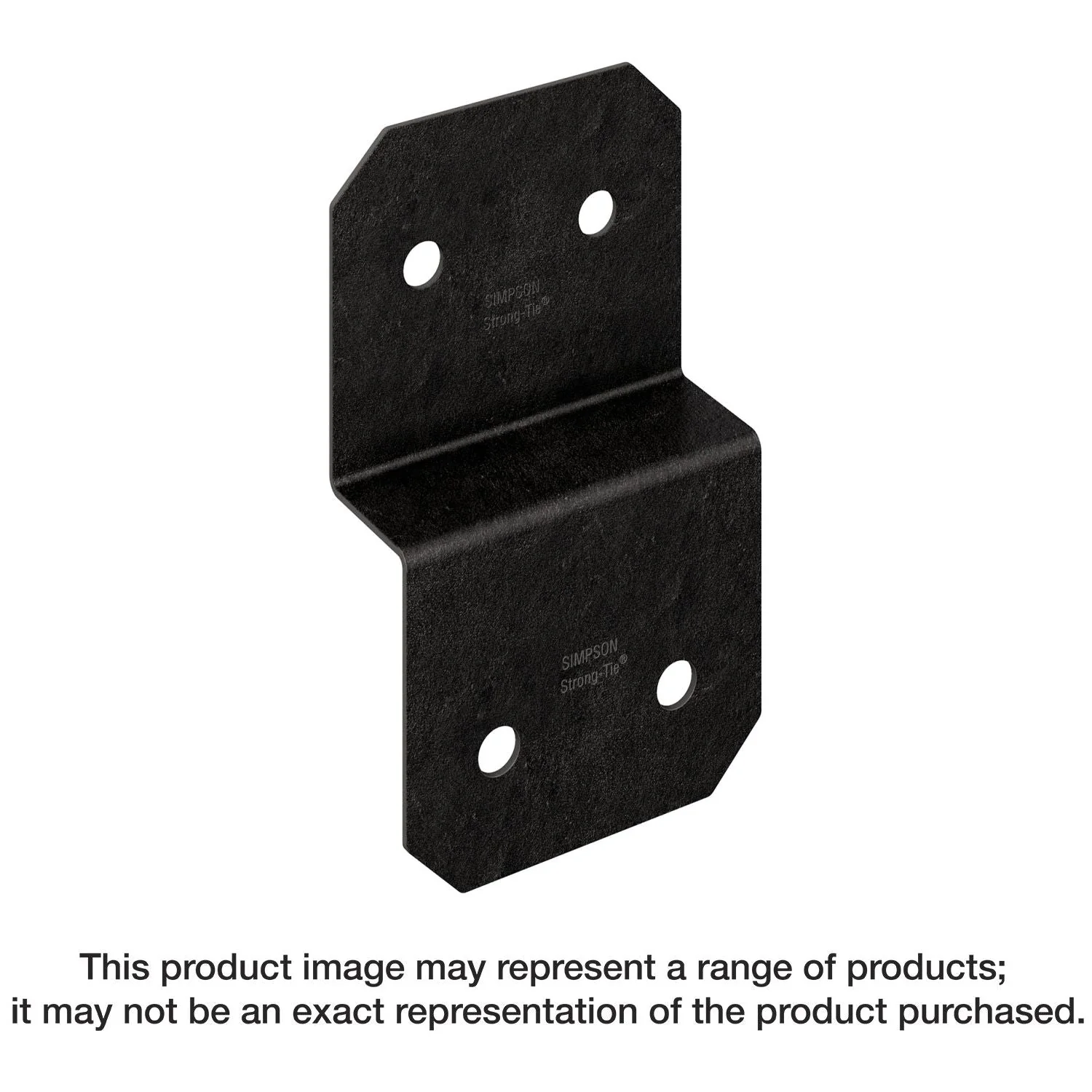 Simpson Strong-Tie APVDJT1.75-6 Outdoor Accents Avant Collection 5-in. ZMAX, Black Powder-Coated Deck Joist Tie for 1-3/4-in. Wood - Image 1