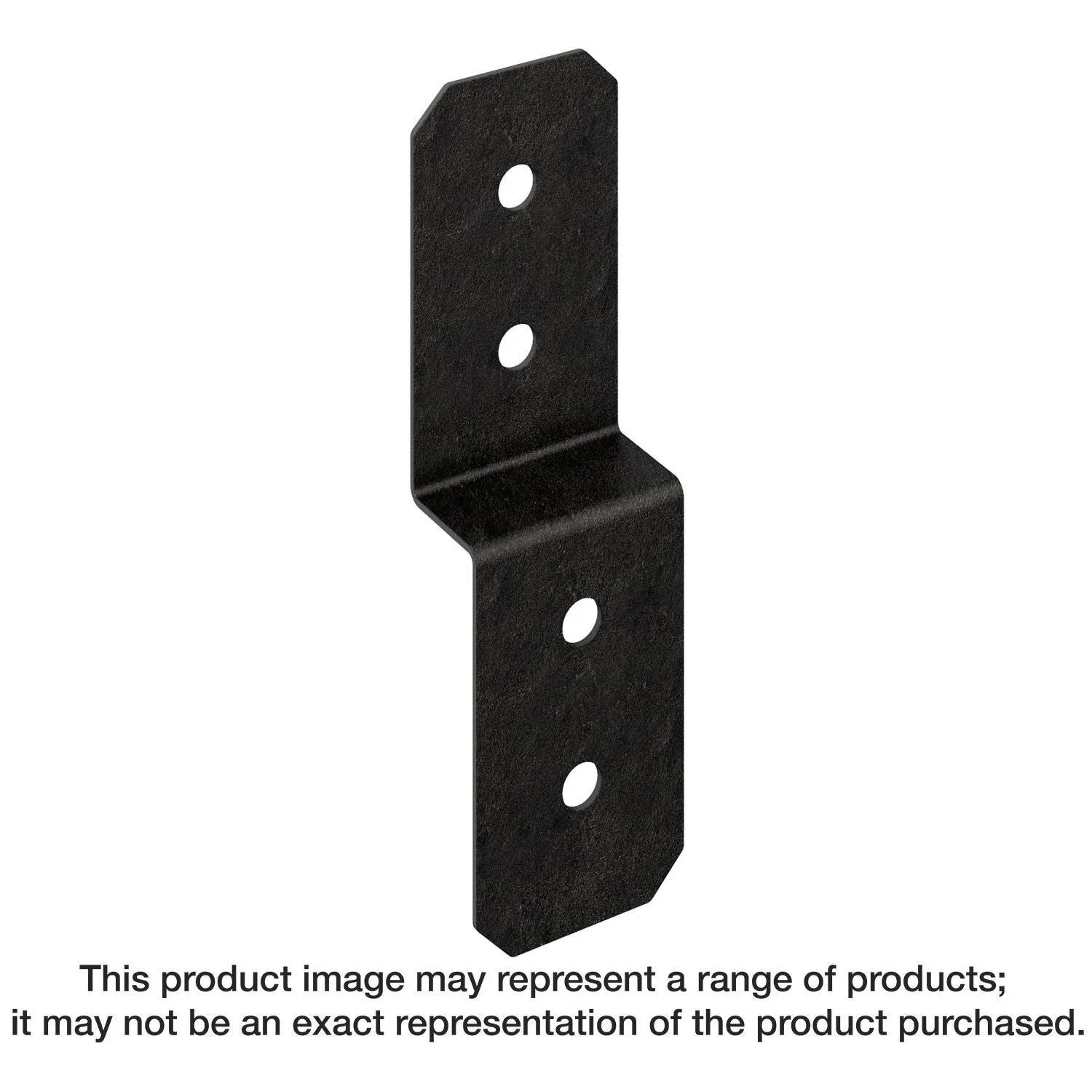 Simpson Strong-Tie APVDJT2-4 Outdoor Accents Avant Collection 3-in. ZMAX, Black Powder-Coated Deck Joist Tie for 2x - Image 1