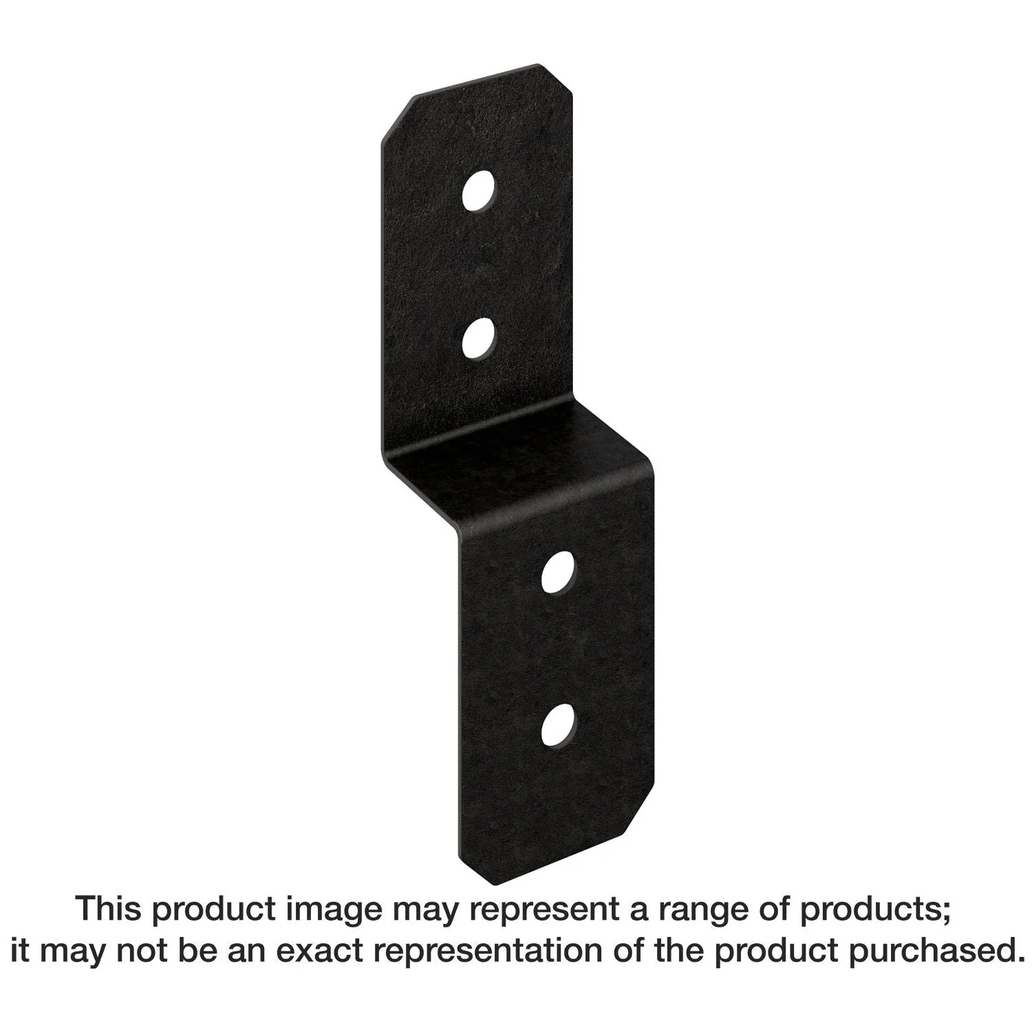Simpson Strong-Tie APVDJT2R-4 Outdoor Accents Avant Collection 3-in. ZMAX, Black Powder-Coated Deck Joist Tie for Rough 2x - Image 1