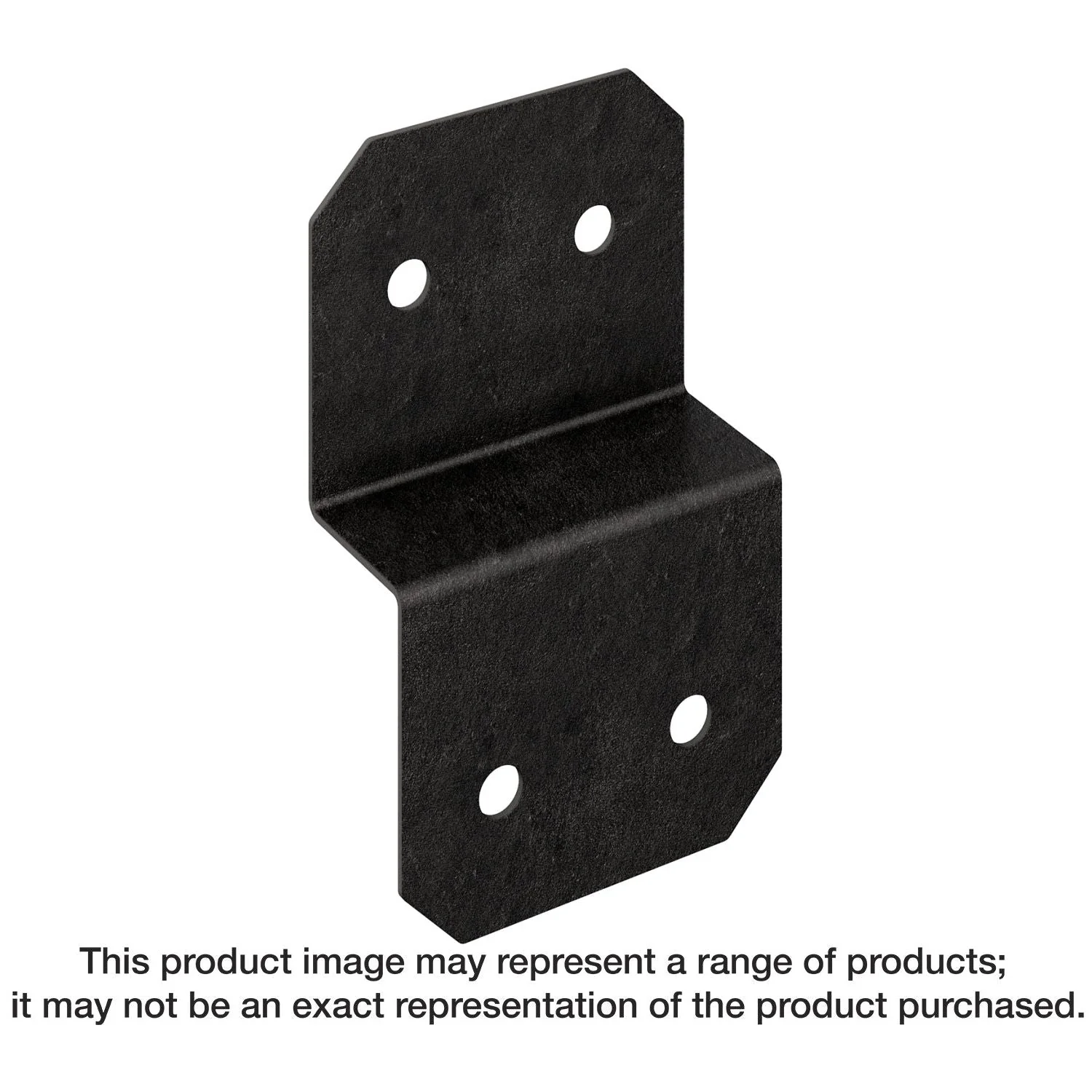 Simpson Strong-Tie APVDJT2R-6 Outdoor Accents Avant Collection 5-in. ZMAX, Black Powder-Coated Deck Joist Tie for Rough 2x - Image 1