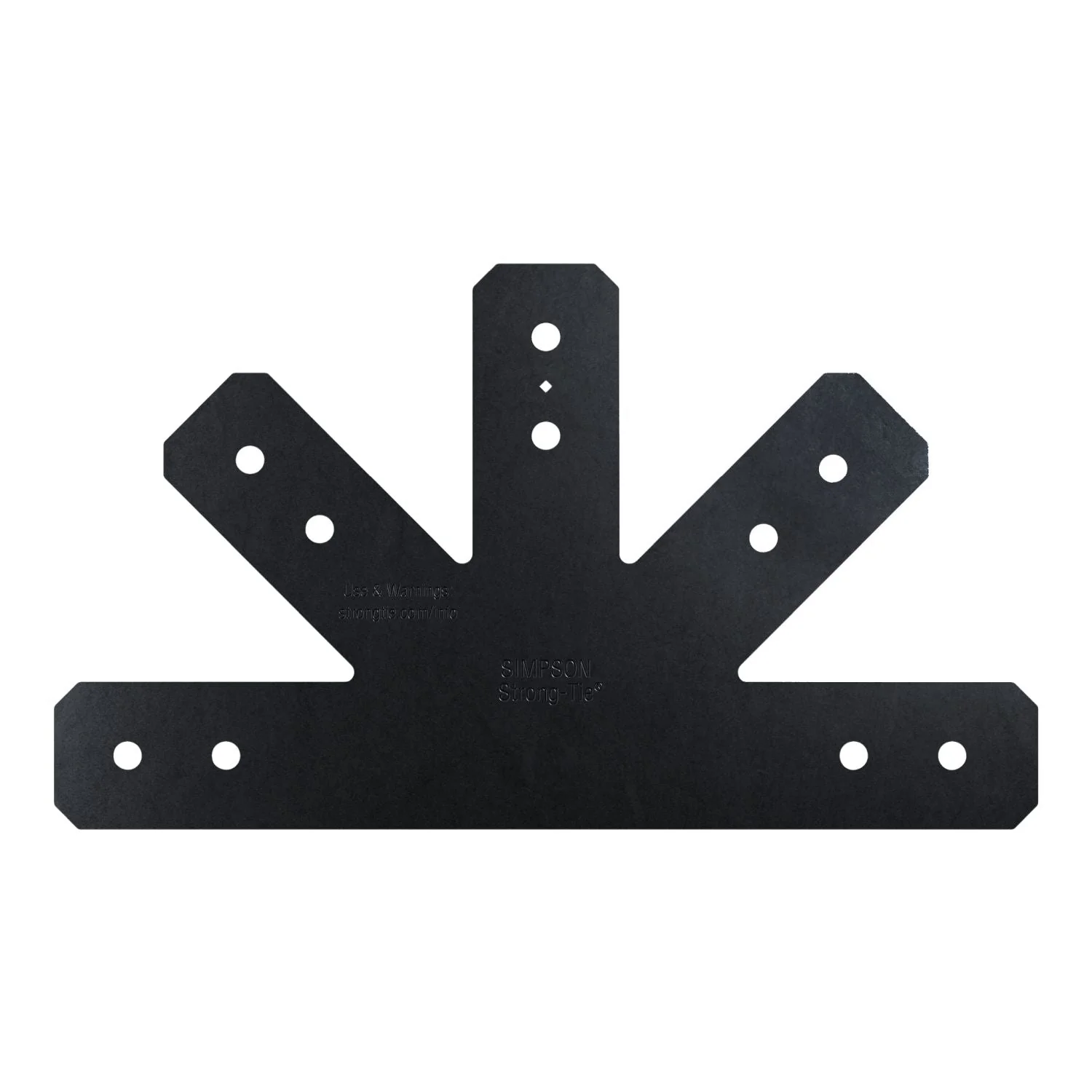 Simpson Strong-Tie Outdoor Accents Avant Collection 12:12 Pitch, Black Powder-Coated Gable Plate for 4x (APVGP1212-4) - Image 2