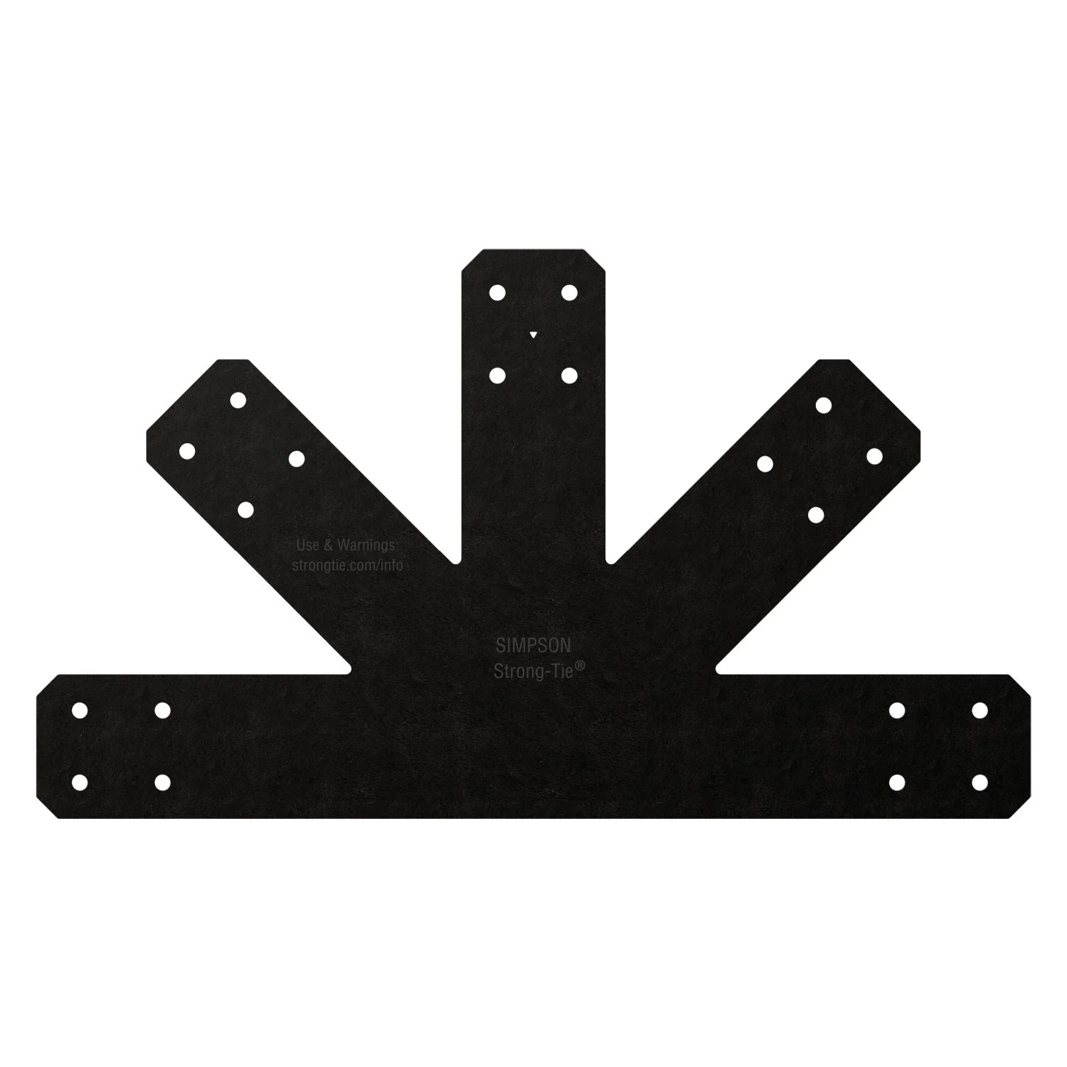 Simpson Strong-Tie Outdoor Accents Avant Collection 12:12 Pitch, Black Powder-Coated Gable Plate (APVGP1212) - Image 1