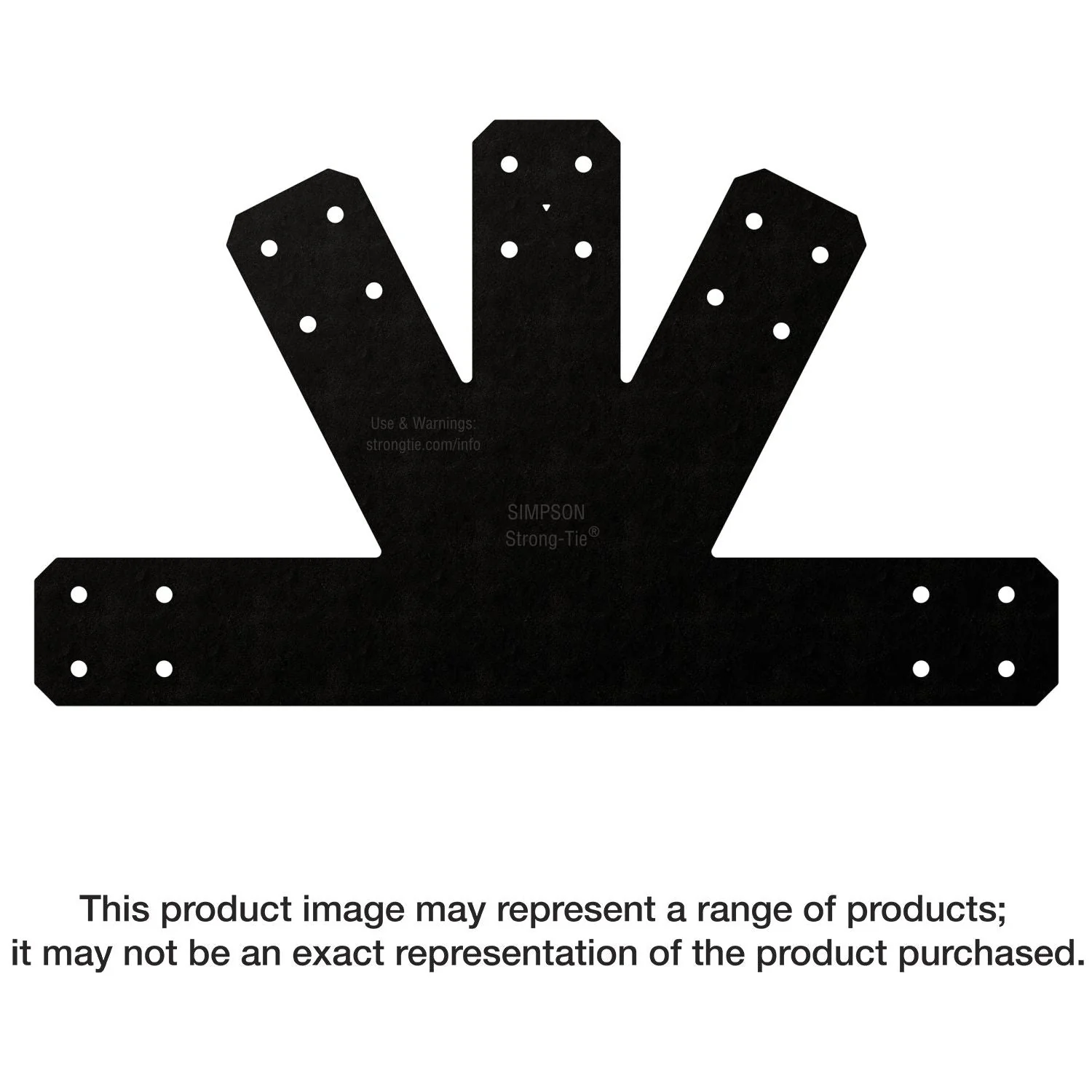 Simpson Strong-Tie APVGP612 Outdoor Accents Avant Collection 6:12 Pitch, Black Powder-Coated Gable Plate - Image 1