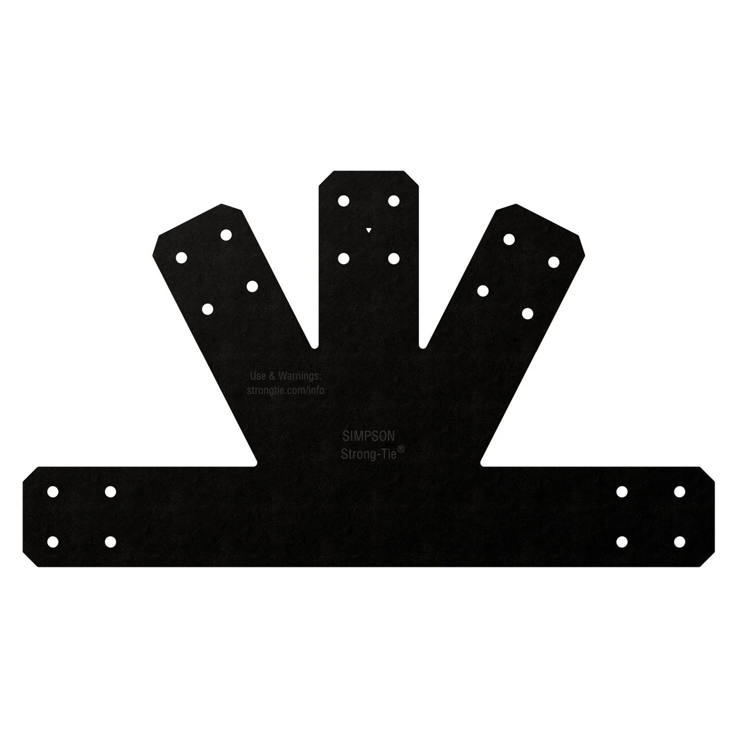 Simpson Strong-Tie APVGP612 Outdoor Accents Avant Collection 6:12 Pitch, Black Powder-Coated Gable Plate - Image 3