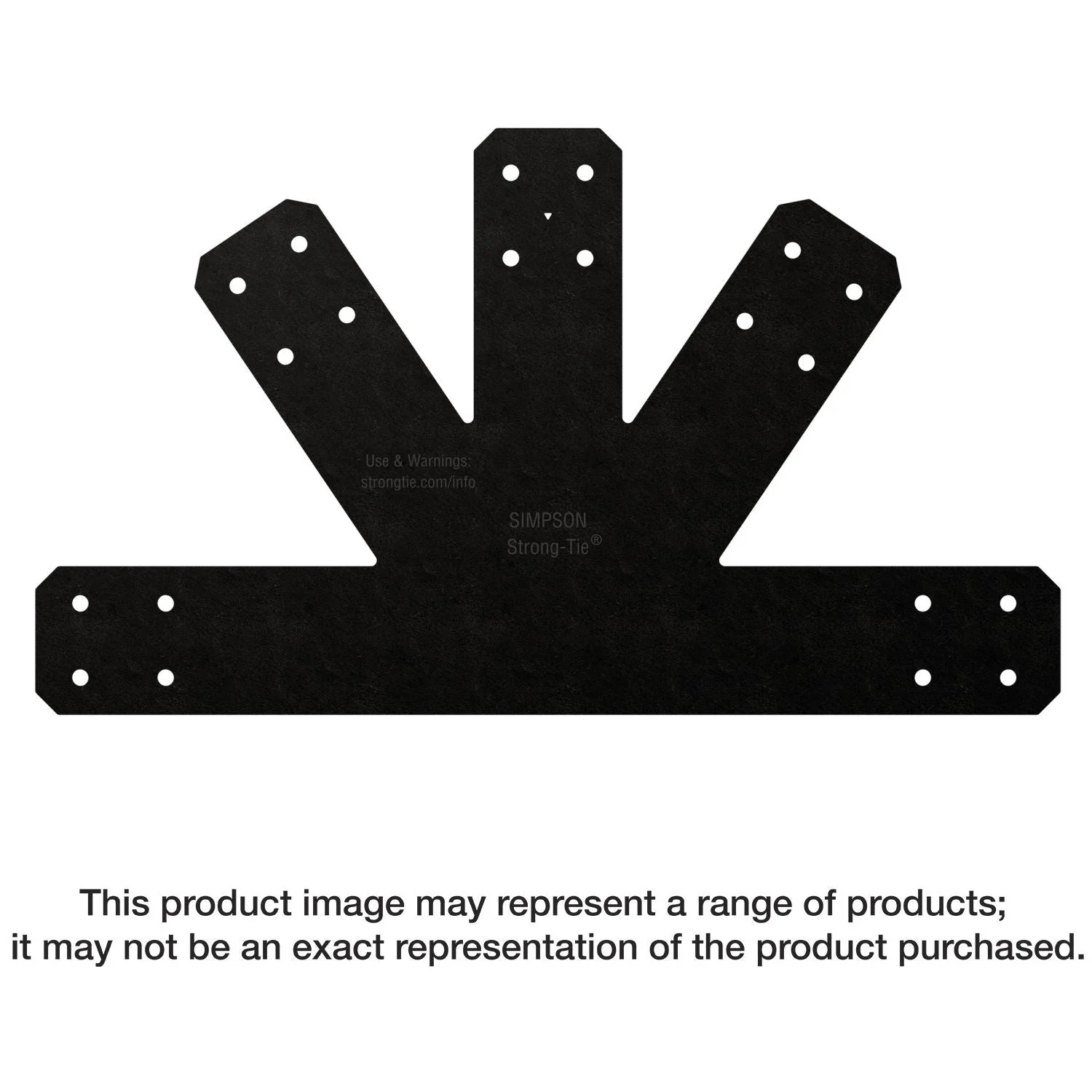 Simpson Strong-Tie APVGP812 Outdoor Accents Avant Collection 8:12 Pitch, Black Powder-Coated Gable Plate - Image 1
