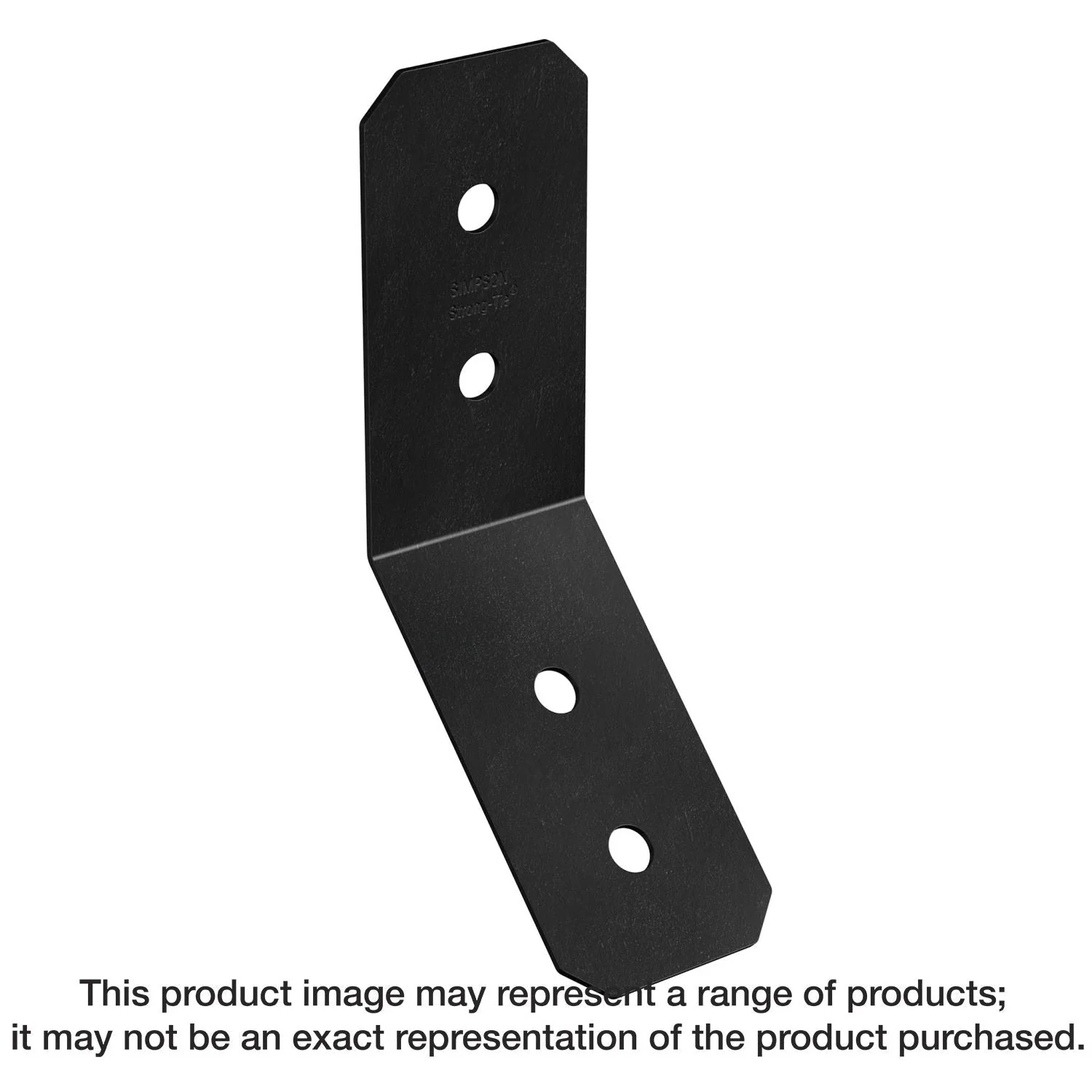 Simpson Strong-Tie APVKB45-4 Outdoor Accents Avant Collection ZMAX, Black Powder-Coated Knee Brace Connector for 4x - Image 1