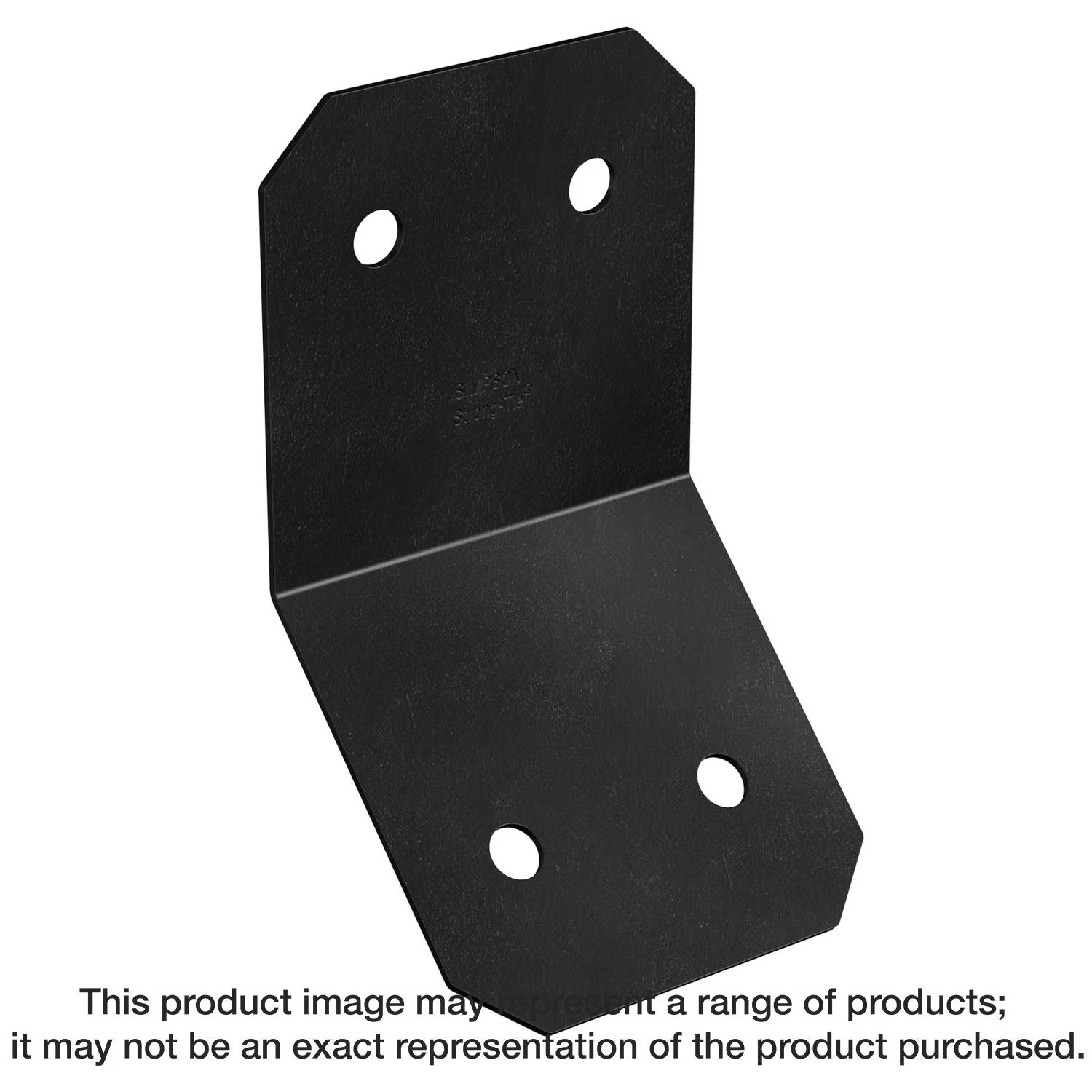 Simpson Strong-Tie APVKB45-6 Outdoor Accents Avant Collection ZMAX, Black Powder-Coated Knee Brace Connector for 6x - Image 1