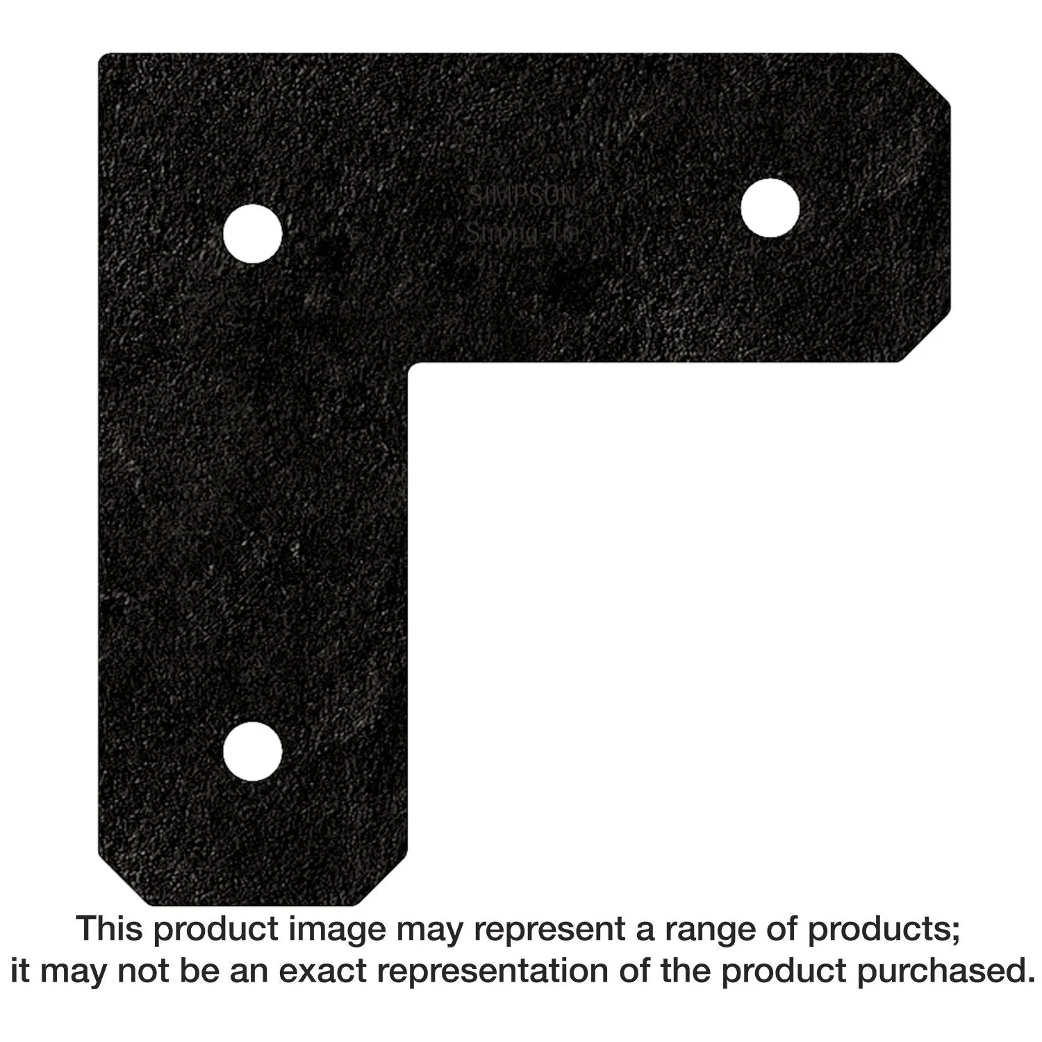 Simpson Strong-Tie APVL4 Outdoor Accents Avant Collection ZMAX, Black Powder-Coated L Strap for 4x4 - Image 1