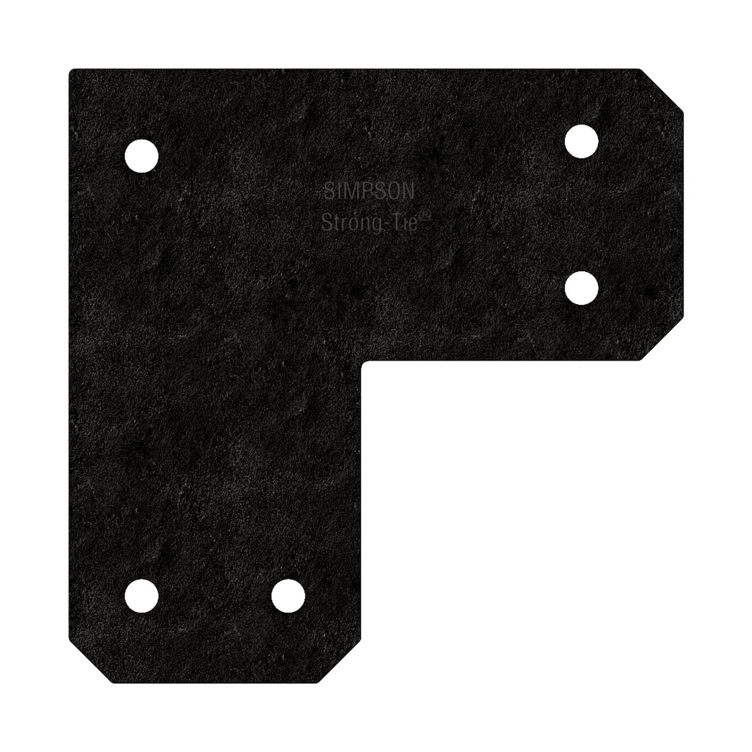 Simpson Strong-Tie Outdoor Accents Avant Collection ZMAX, Black Powder-Coated L Strap for 6x6 (APVL6) - Image 2