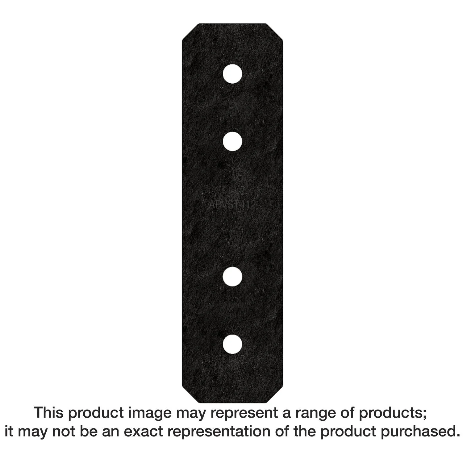 Simpson Strong-Tie APVST412 Outdoor Accents Avant Collection 3-in. x 11-1/4-in. ZMAX, Black Powder-Coated Strap for 4x - Image 3