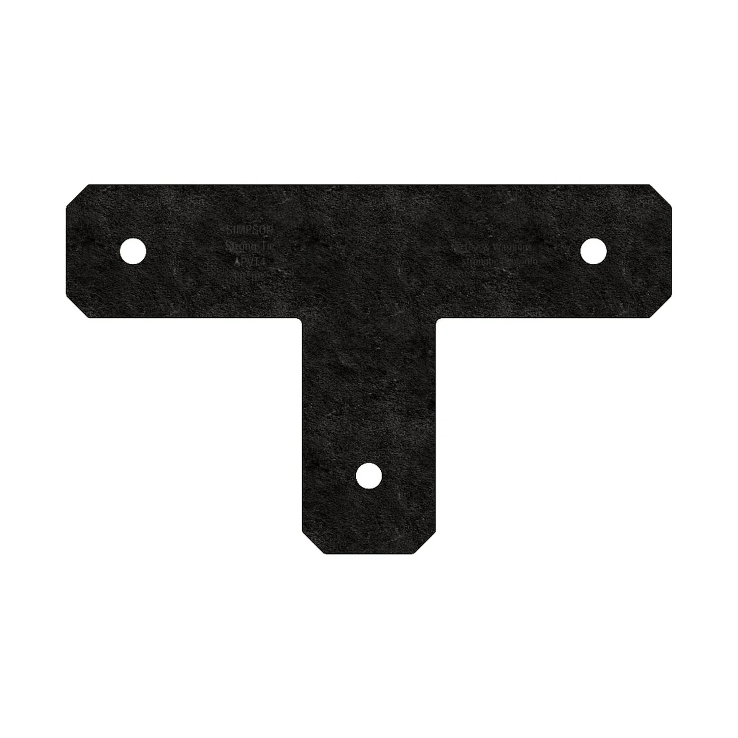 Simpson Strong-Tie APVT4 Outdoor Accents Avant Collection ZMAX, Black Powder-Coated T Strap for 4x4 - Image 3