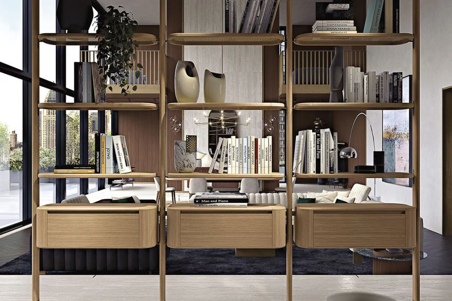 OPALE 9-SHELF & 3-STORAGE UNIT ASH BOOKCASE - $25,000 - Image 2