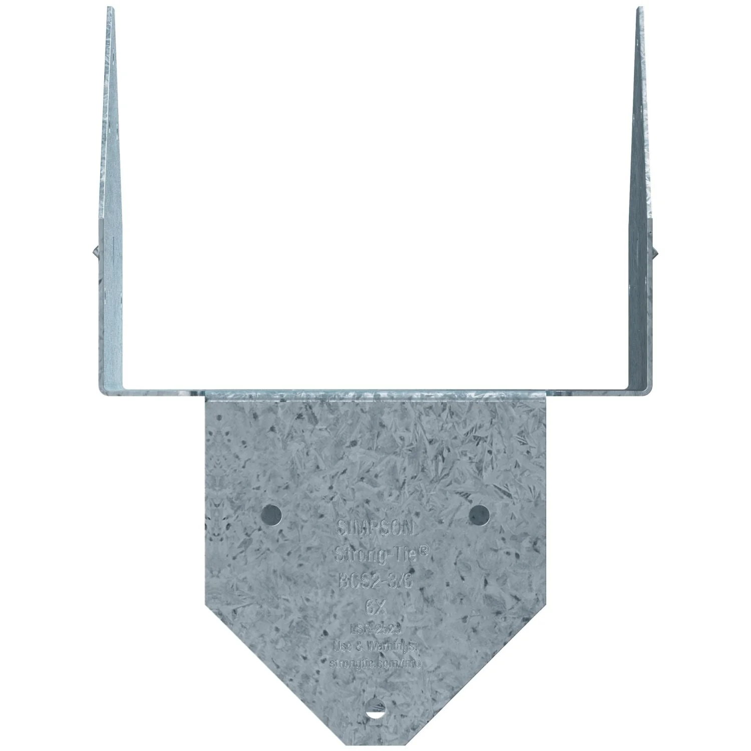 Simpson Strong-Tie BCS ZMAX Galvanized Post Cap for Triple 2x Beam, 6x Post (BCS2-3/6Z) - Image 1
