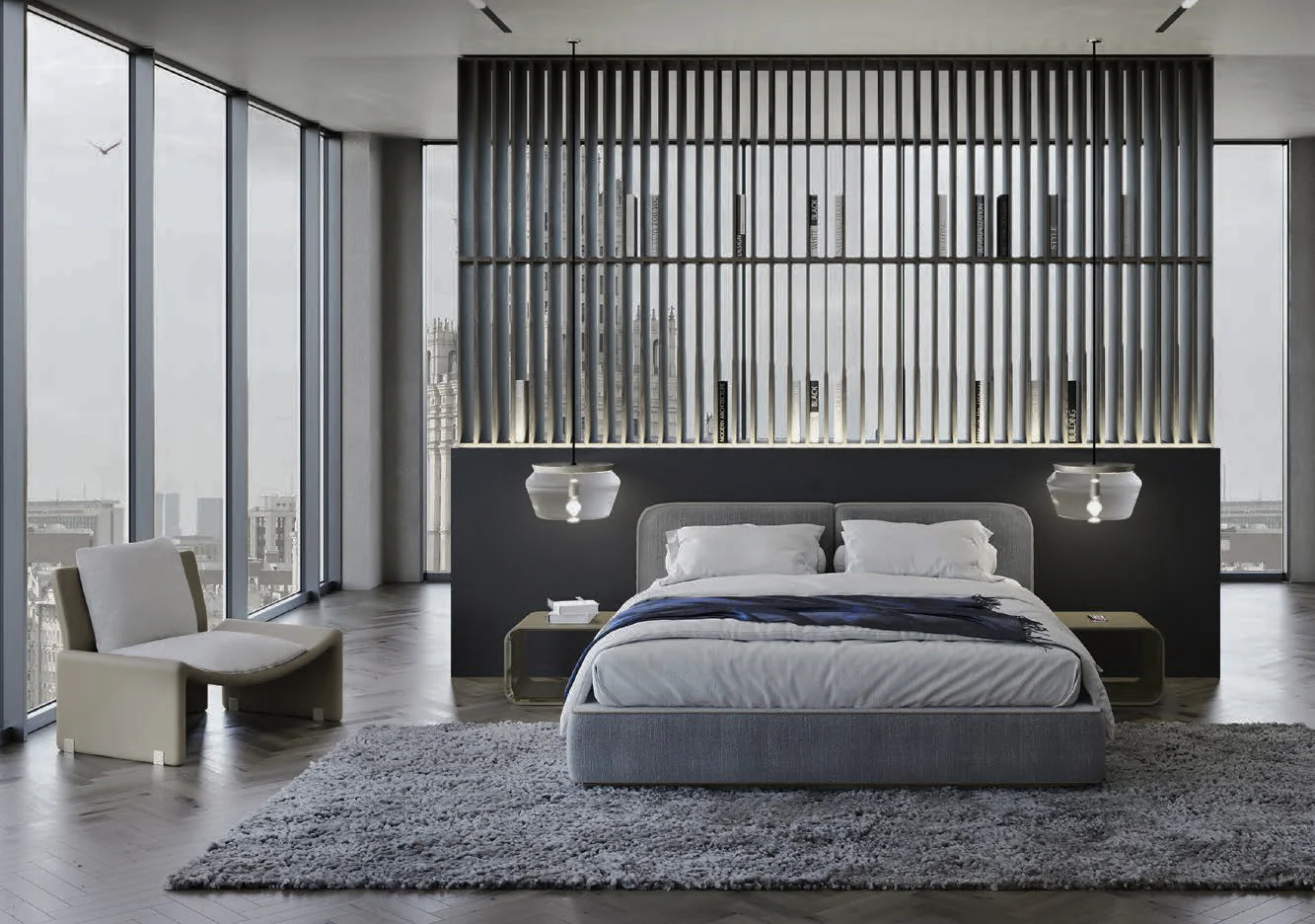 ASTON MARTIN HOME | V298 UPHOLSTERED DOUBLE BED WITH NIGHTSTANDS | $44,660.00 - Image 3