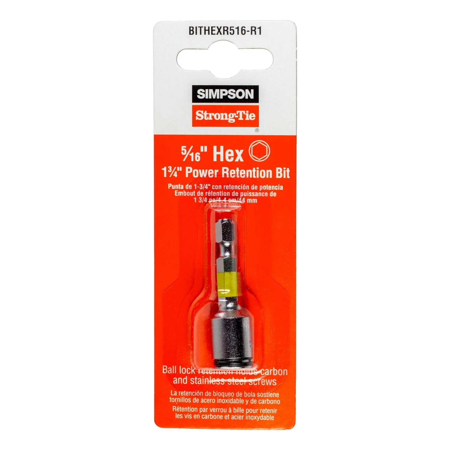 Simpson Strong-Tie BITHEXR516-R1 5/16-in. Hex-Drive 1-3/4-in. Power Bit - Image 2