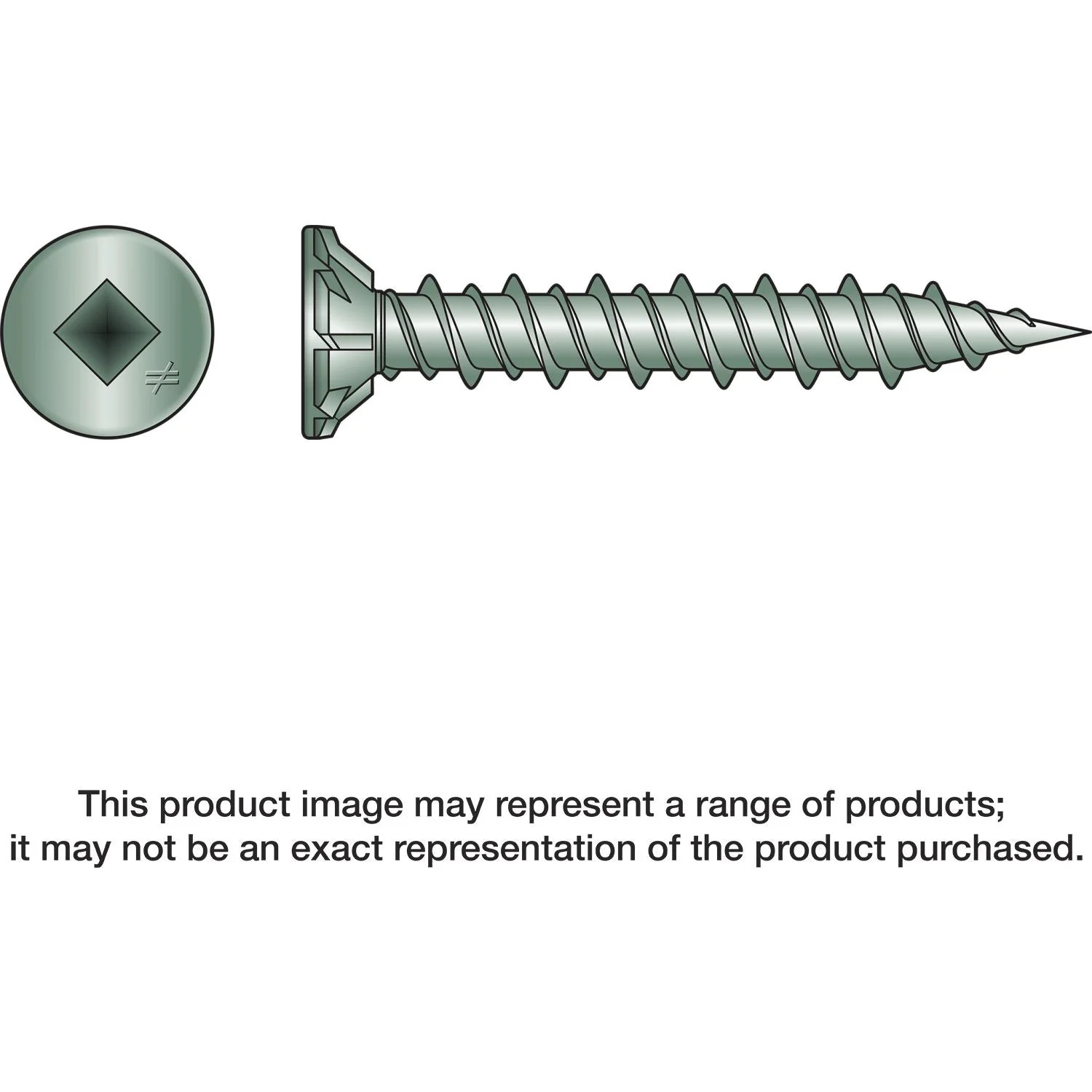 Simpson Strong-Tie CB3BLGHL158S CB3BLGHL Fiber-Cement Board Screw (Collated)— #9 x 1-5/8-in. #3 SQU, 1500-Pack - Image 1
