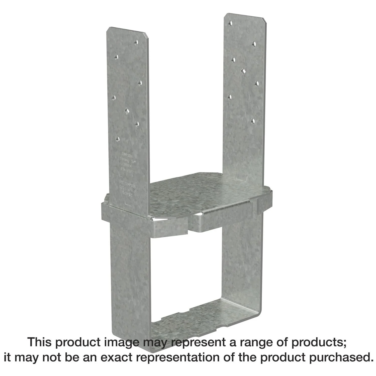 Simpson Strong-Tie CBSQ46-SDS2 CBSQ Galvanized Standoff Column Base for 4x6 with SDS Screws - Image 1