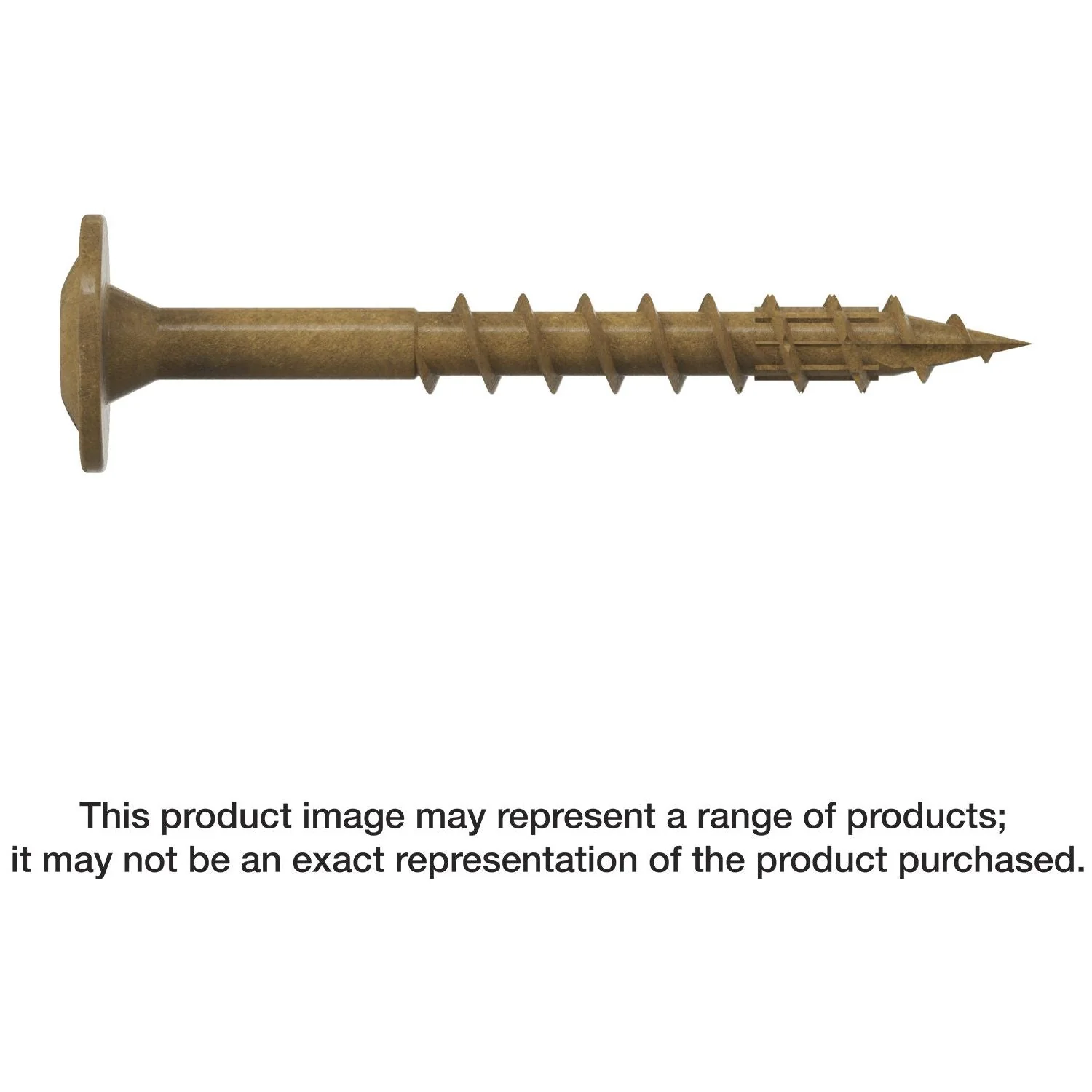 Simpson Strong-Tie CBT08112R100 Wafer-Head Construction Screw,  #8 x 1-1/2-in. T20, Quik Guard, Tan, 100-Pack - Image 1