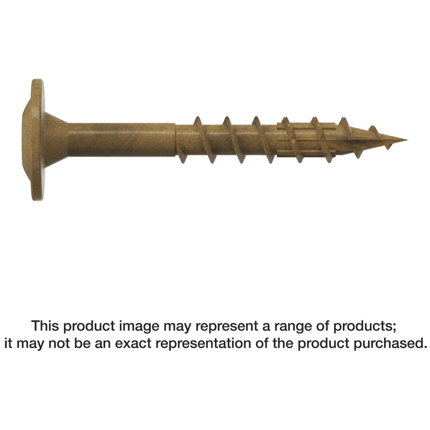 Simpson Strong-Tie CBT08114MB Wafer-Head Construction Screw,  #8 x 1-1/4-in. T20, Quik Guard, Tan, 5000-Pack - Image 1